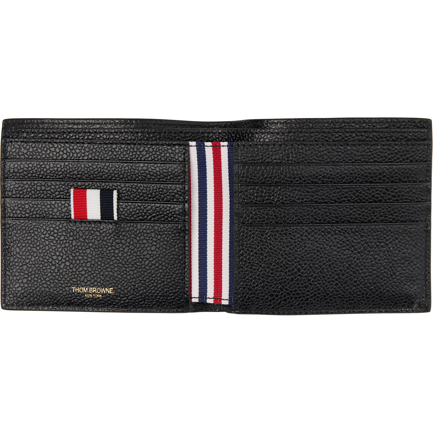  Thom Browne Black Pebble Grain Bifold Wallet 