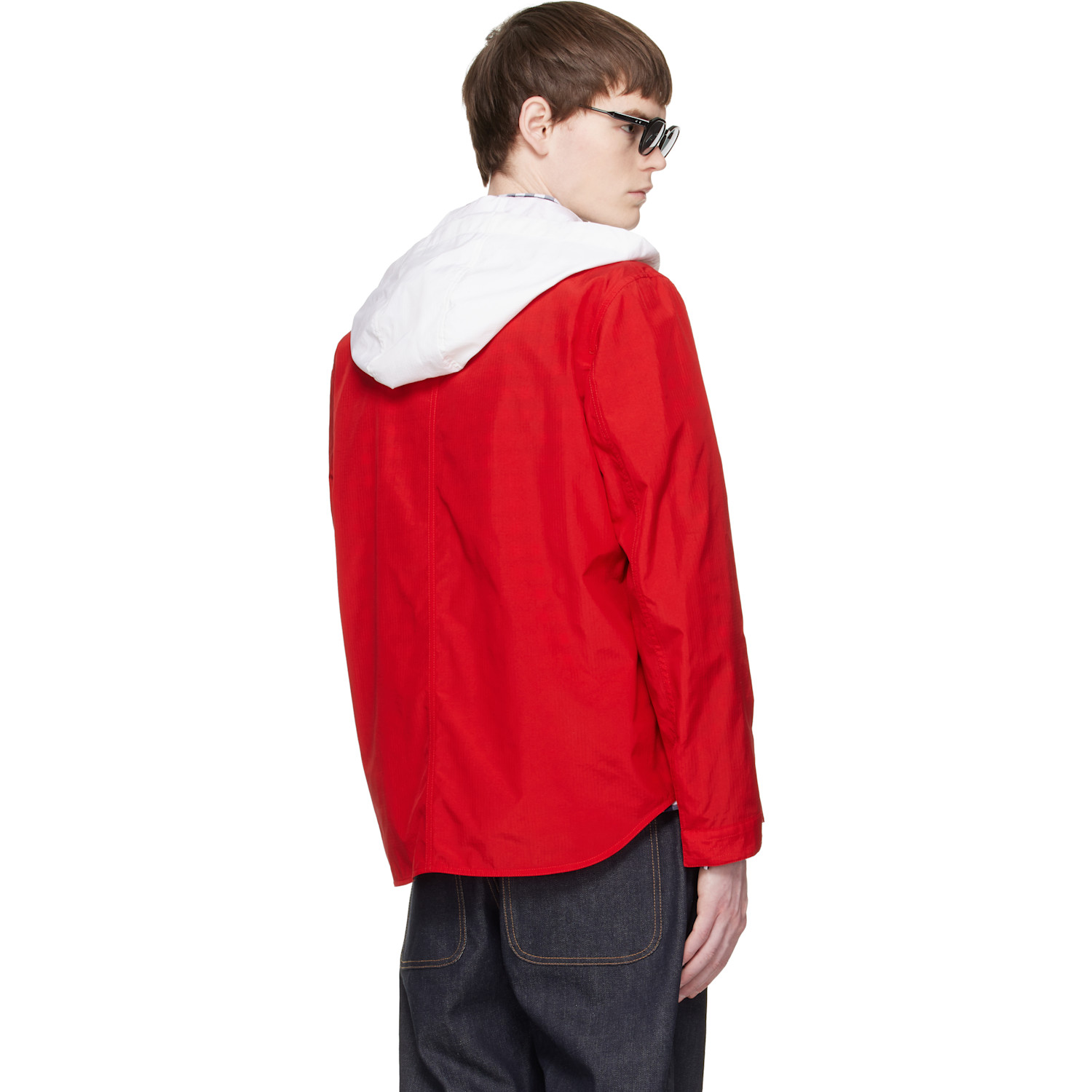  Thom Browne Red Utility Patch Pocket Jacket 