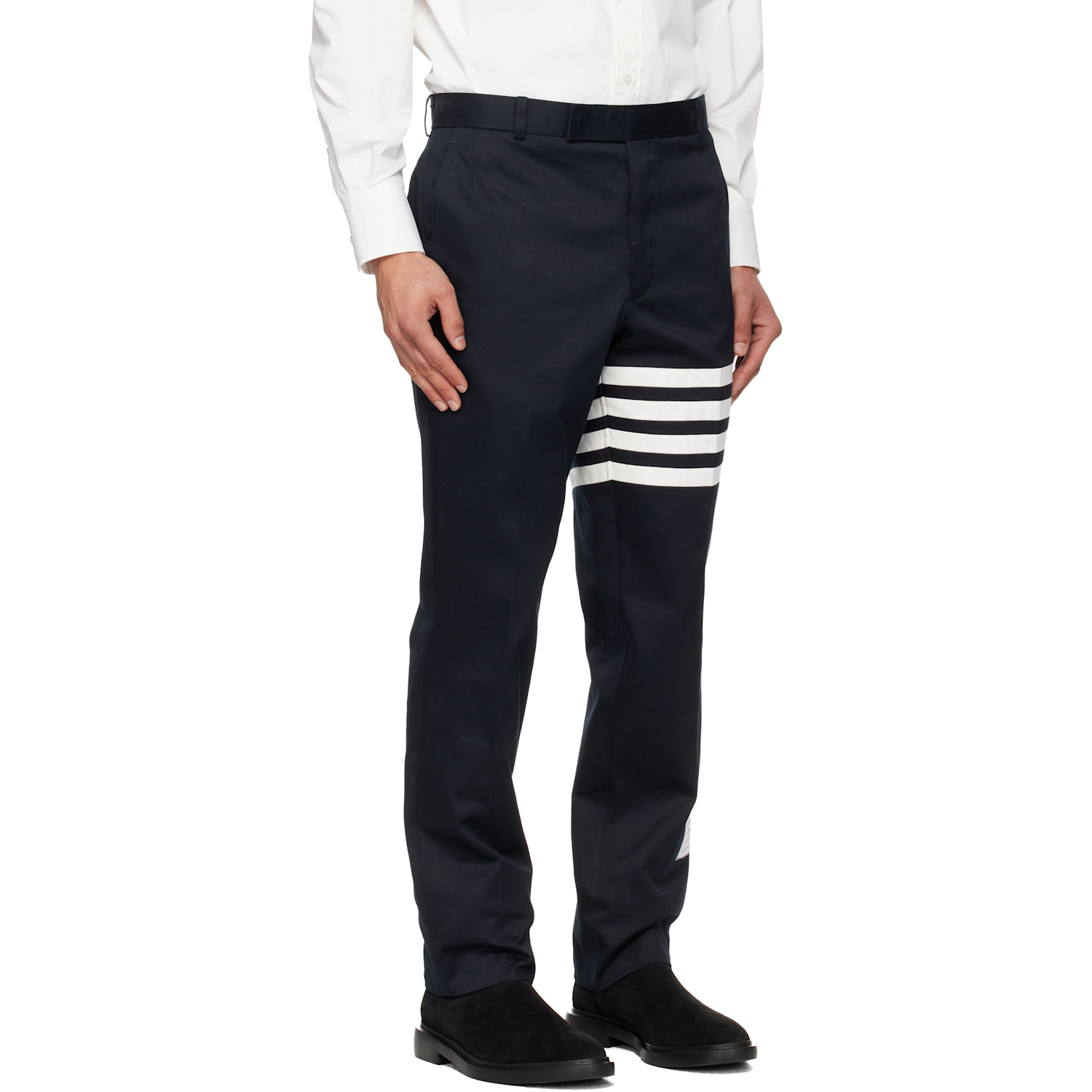  Thom Browne Navy Cotton Twill 4-bar Unconstructed Chino Trousers 