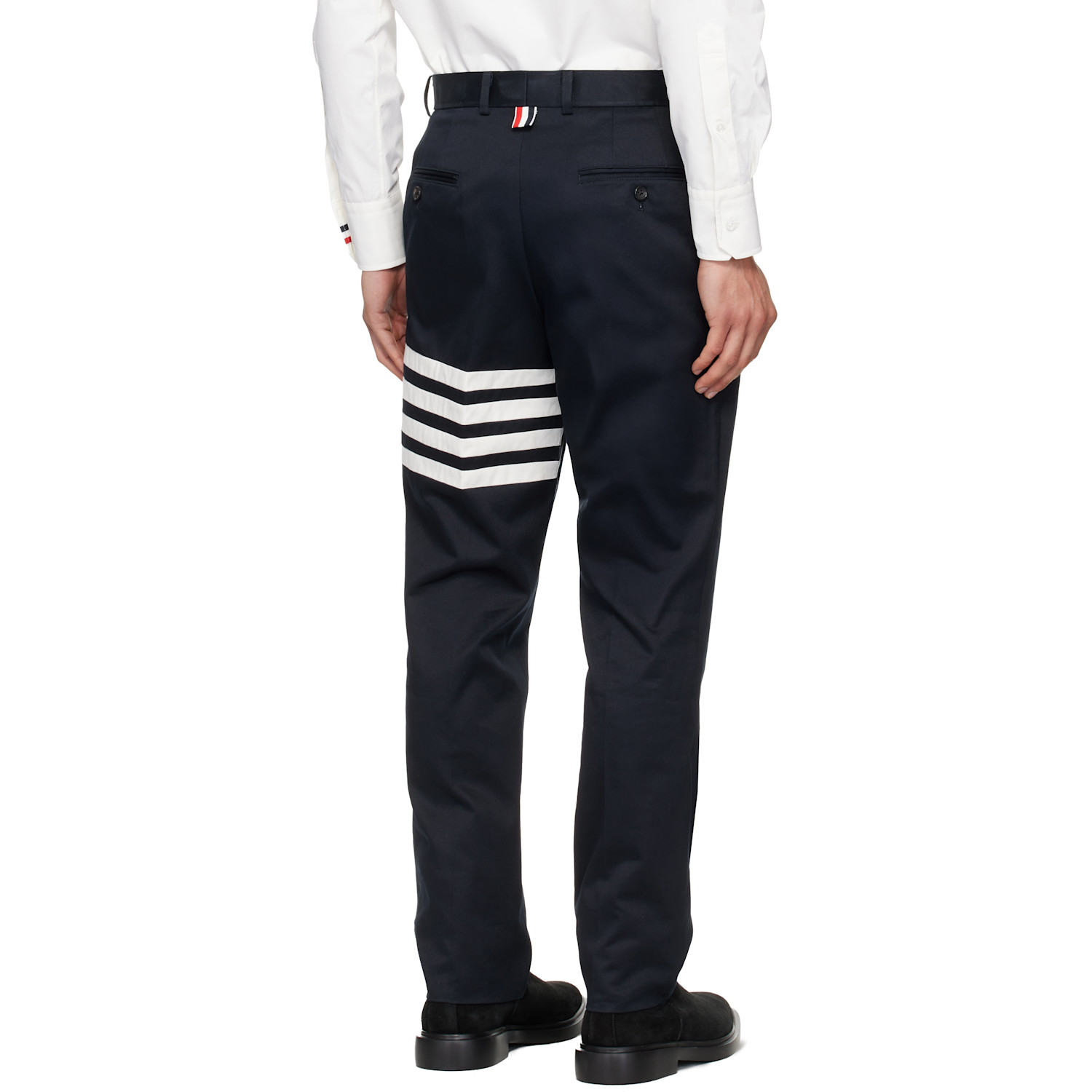  Thom Browne Navy Cotton Twill 4-bar Unconstructed Chino Trousers 