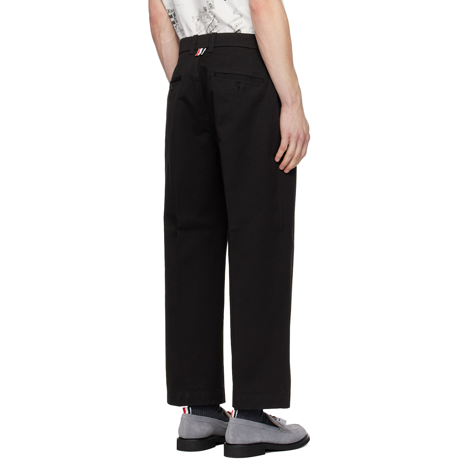  Thom Browne Black Cotton Twill Utility Trousers 
