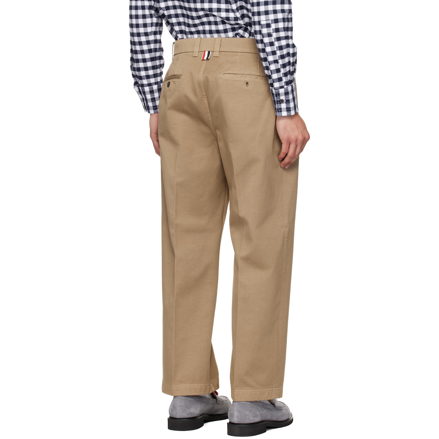 Thom Browne Beige Cotton Twill Utility Trousers 