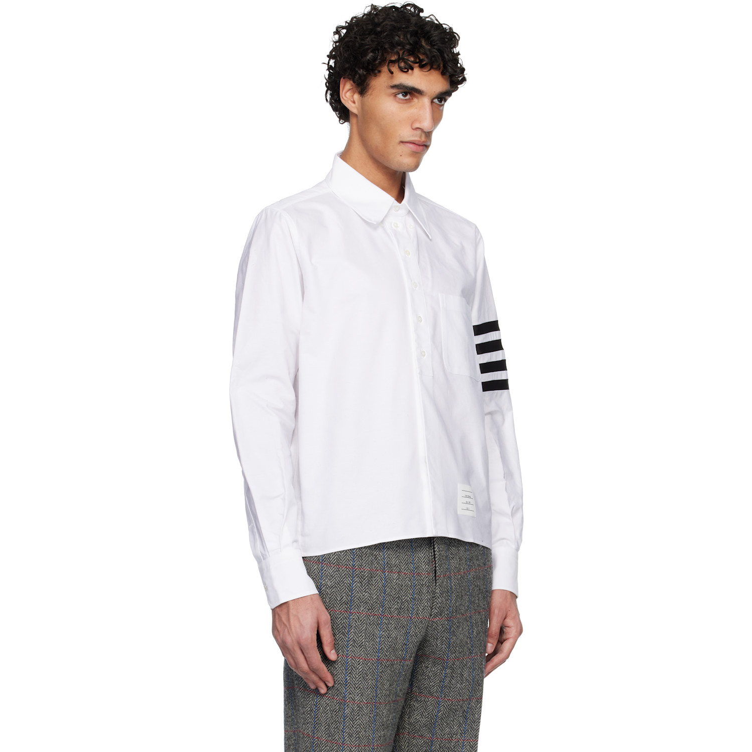  Thom Browne White 4-bar Oxford Shirt 