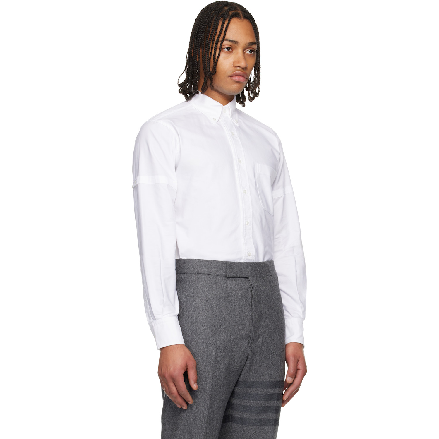  Thom Browne White Classic Armband Shirt 