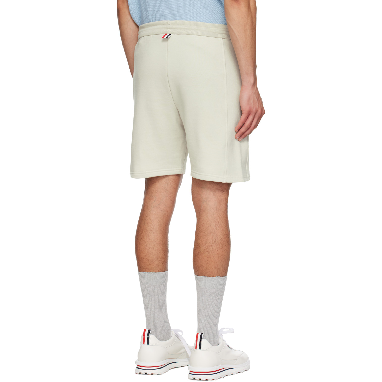  Thom Browne Beige Classic Loopback 4-bar Sweat Shorts 