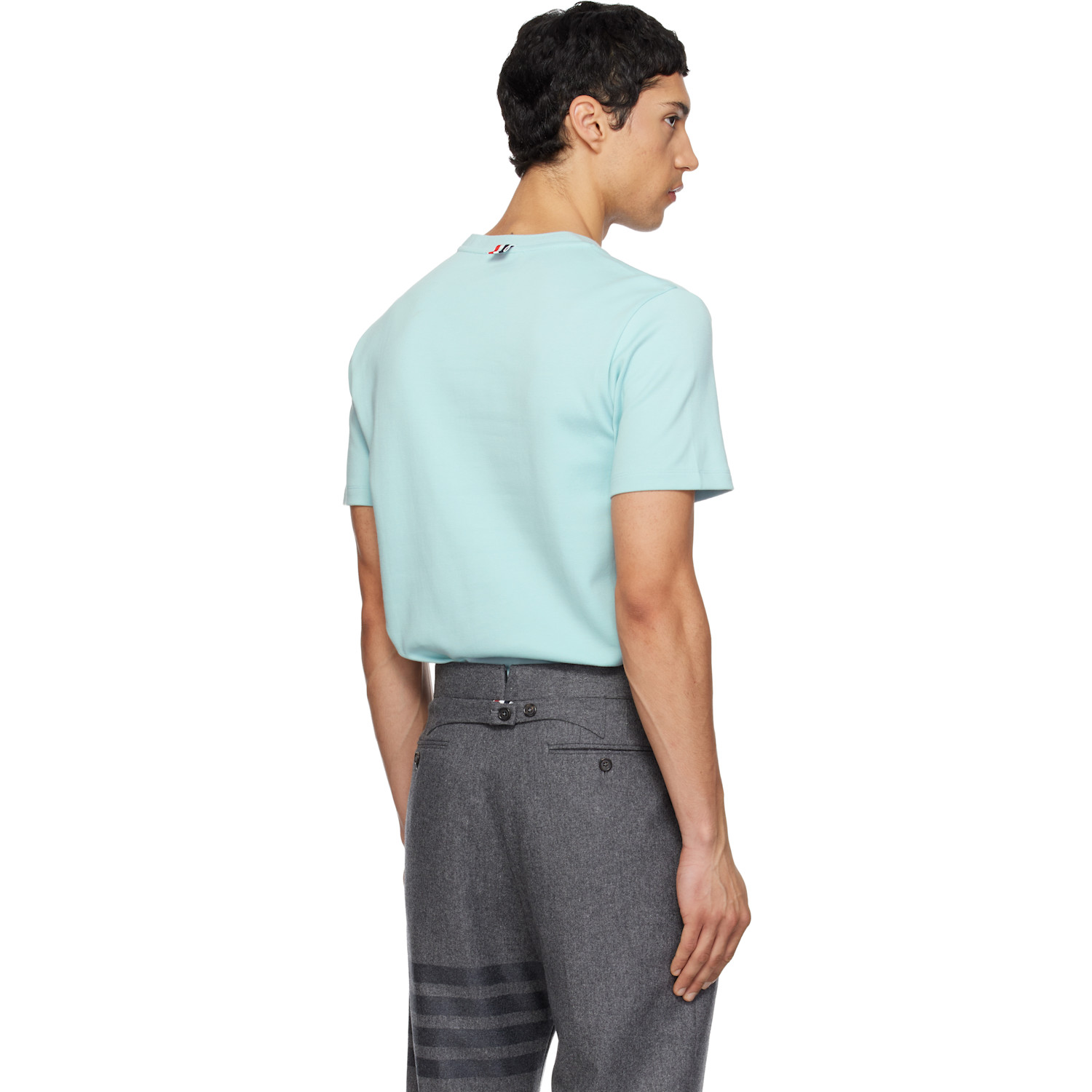  Thom Browne Blue Milano Cotton Oversized Pocket T-shirt 