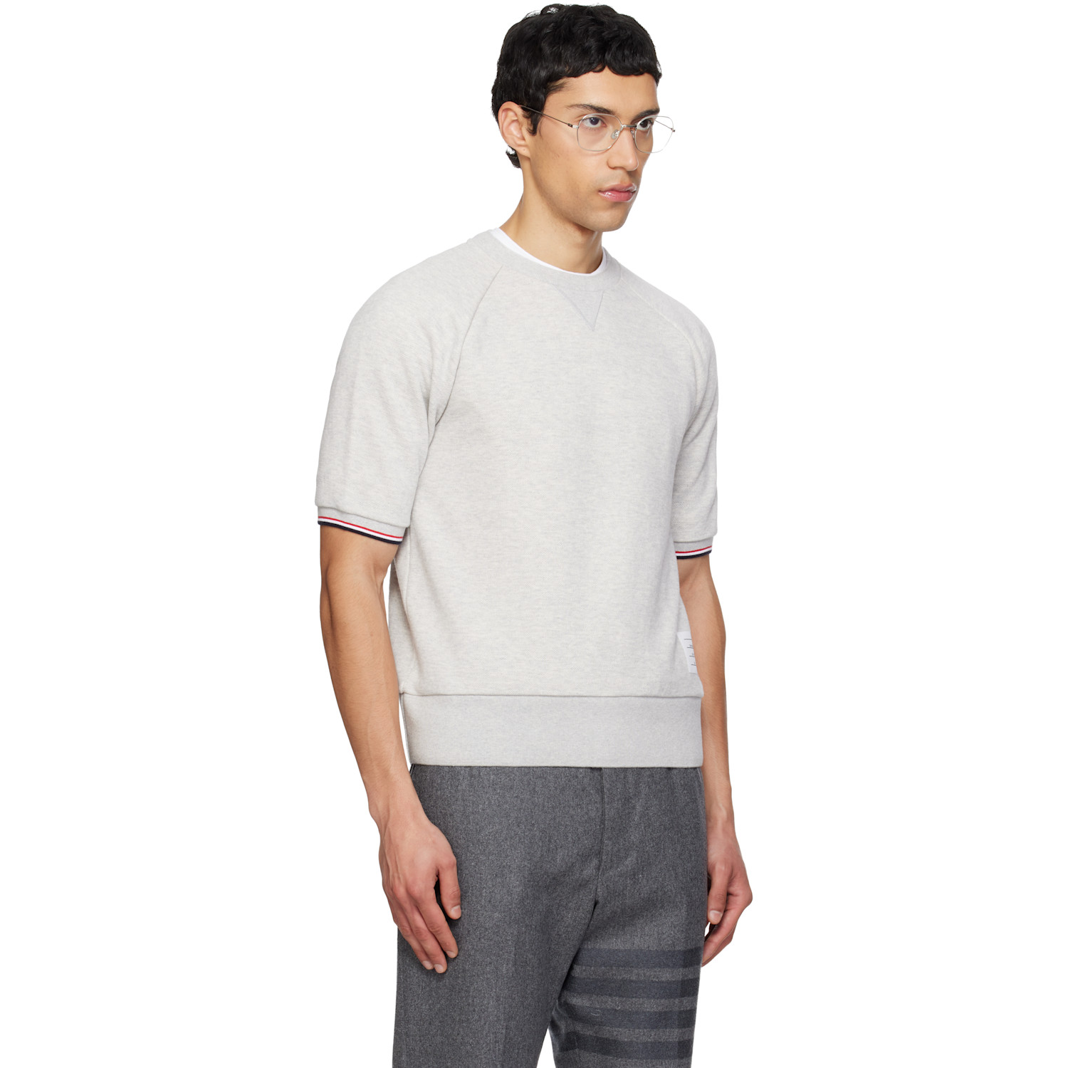  Thom Browne Gray Short Sleeve Raglan T-shirt 