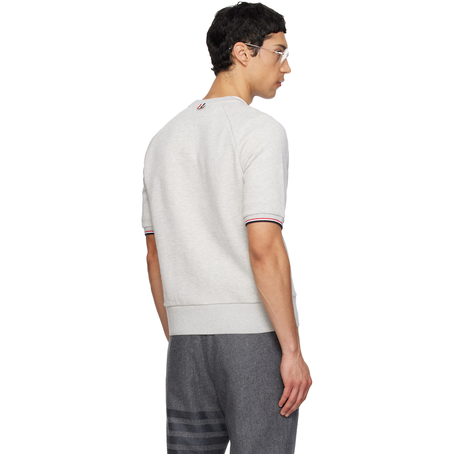  Thom Browne Gray Short Sleeve Raglan T-shirt 