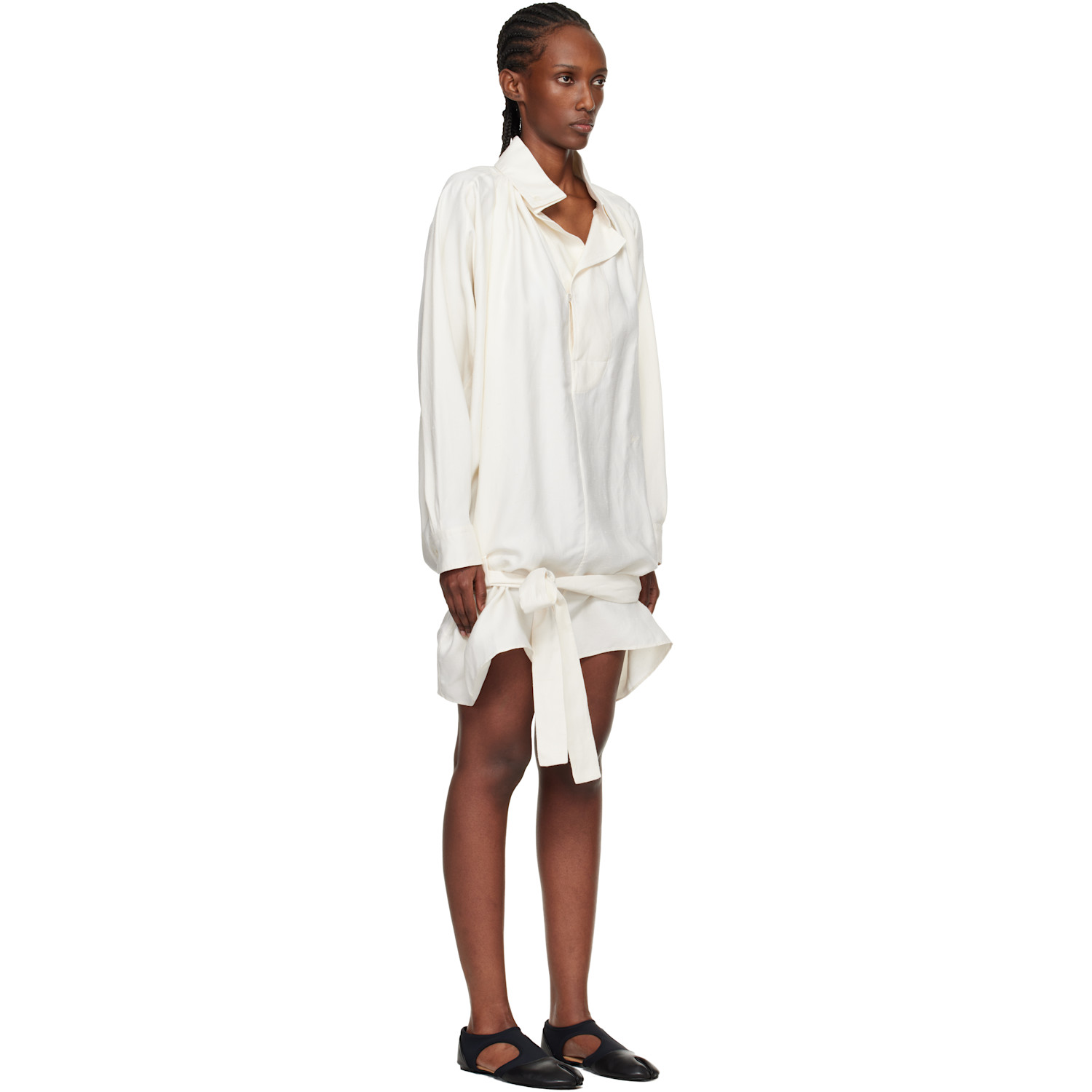  Kenzo Off-white Kenzo Paris Oversized Blouse Minidress 