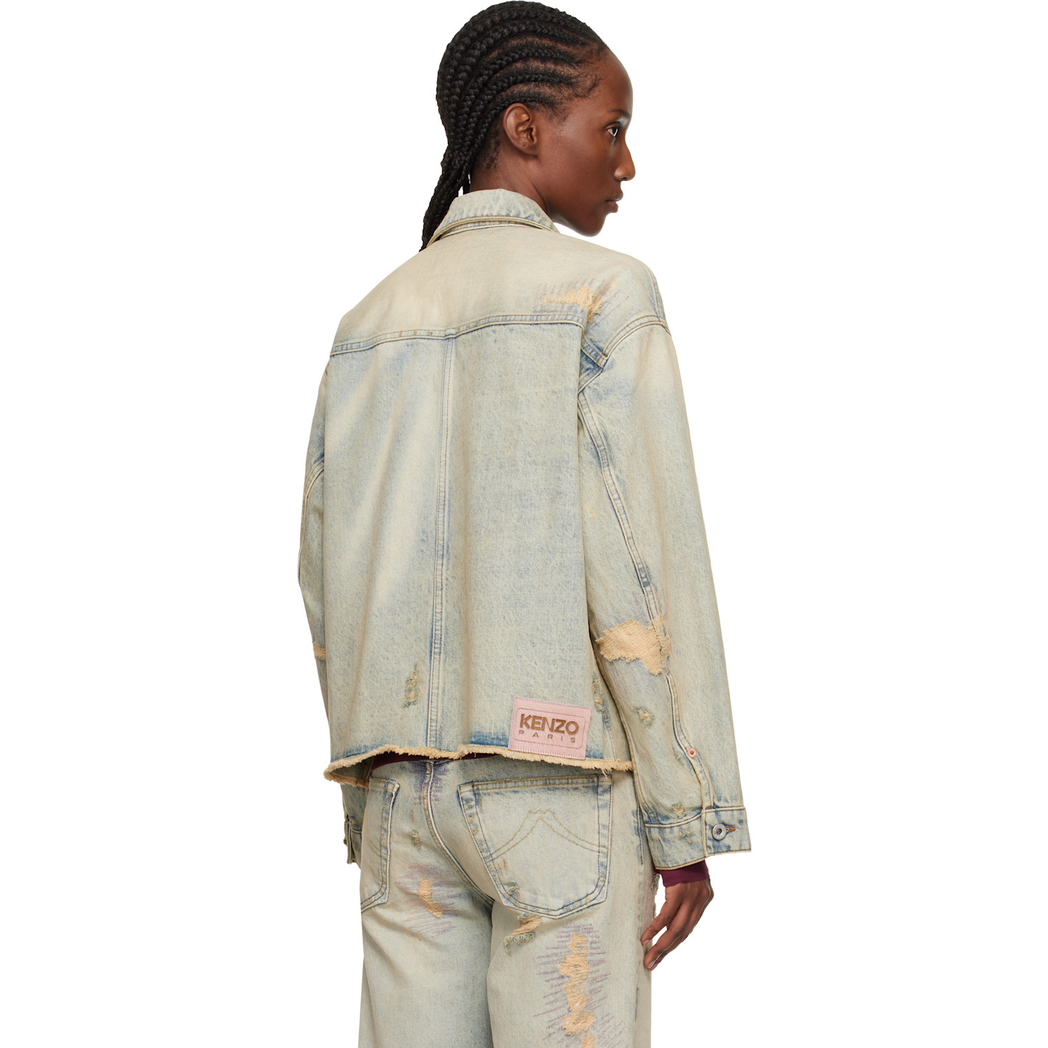  Kenzo Blue Kenzo Paris Denim Trucker Jacket 