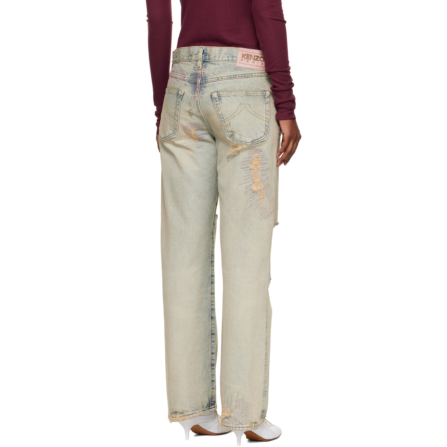  Kenzo Blue Kenzo Paris Straight Jeans 