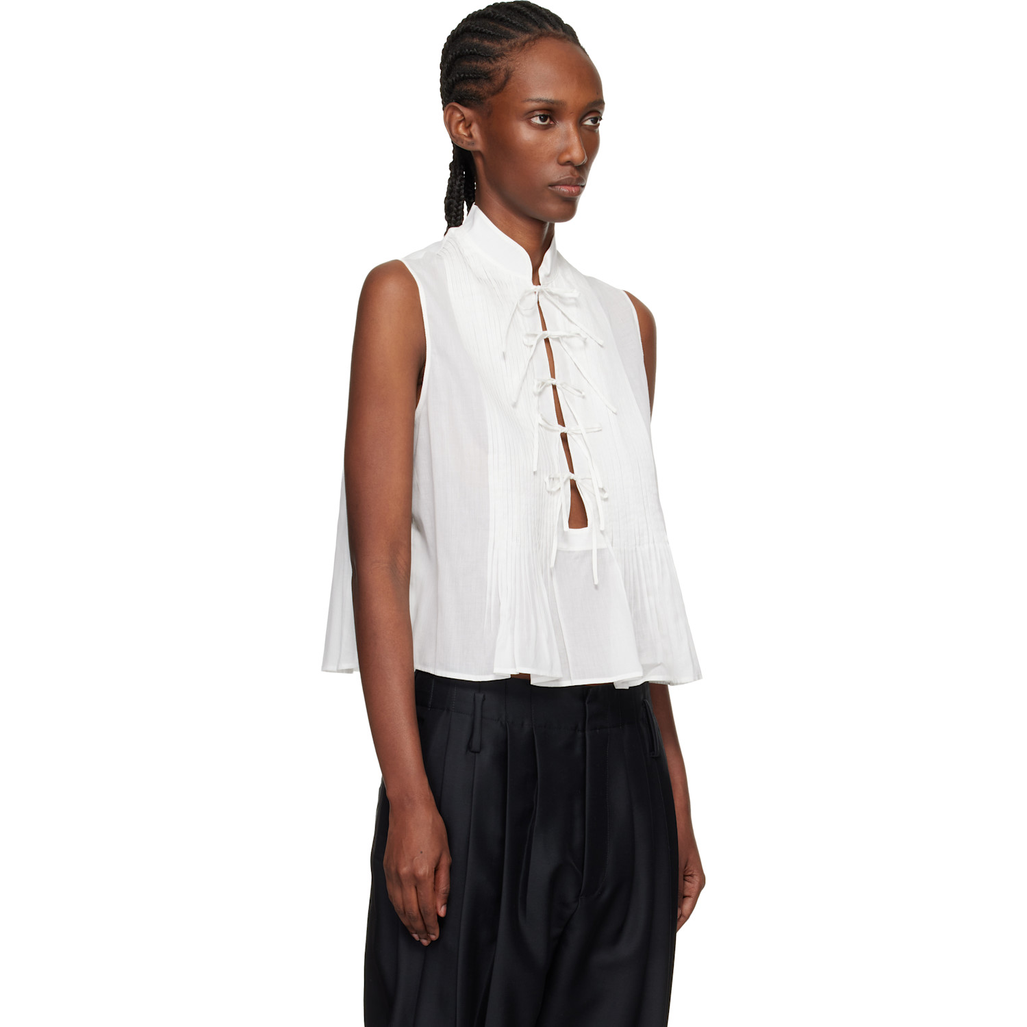  Kenzo Off-white Kenzo Paris Light Sleeveless Blouse 