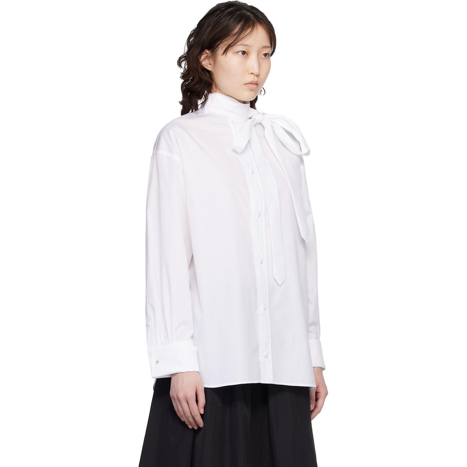  Kenzo White Kenzo Paris Oversized Bow Shirt 