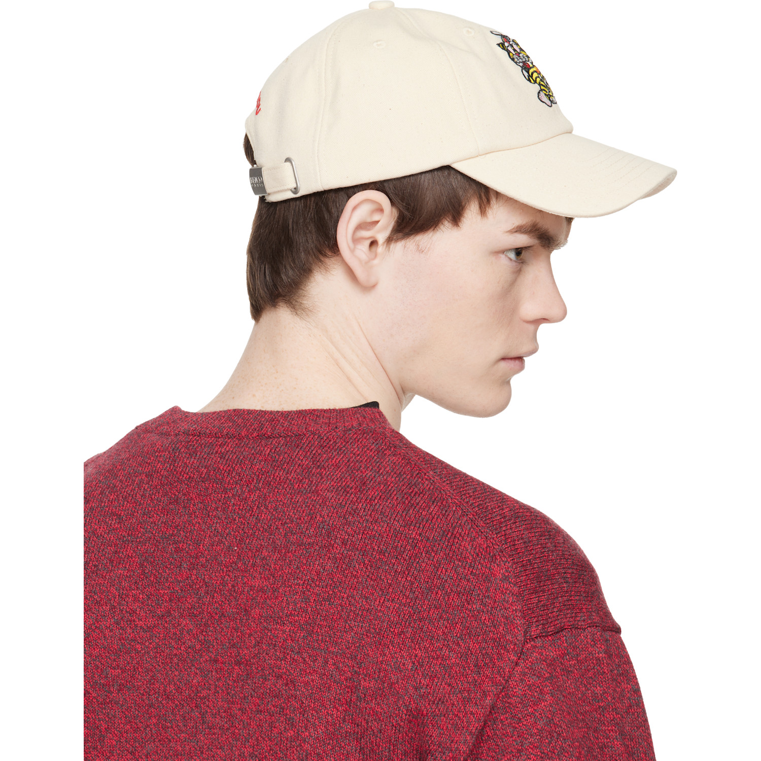  Kenzo Off-white Kenzo Paris 'kenzo Cartoon' Embroidered Cap 