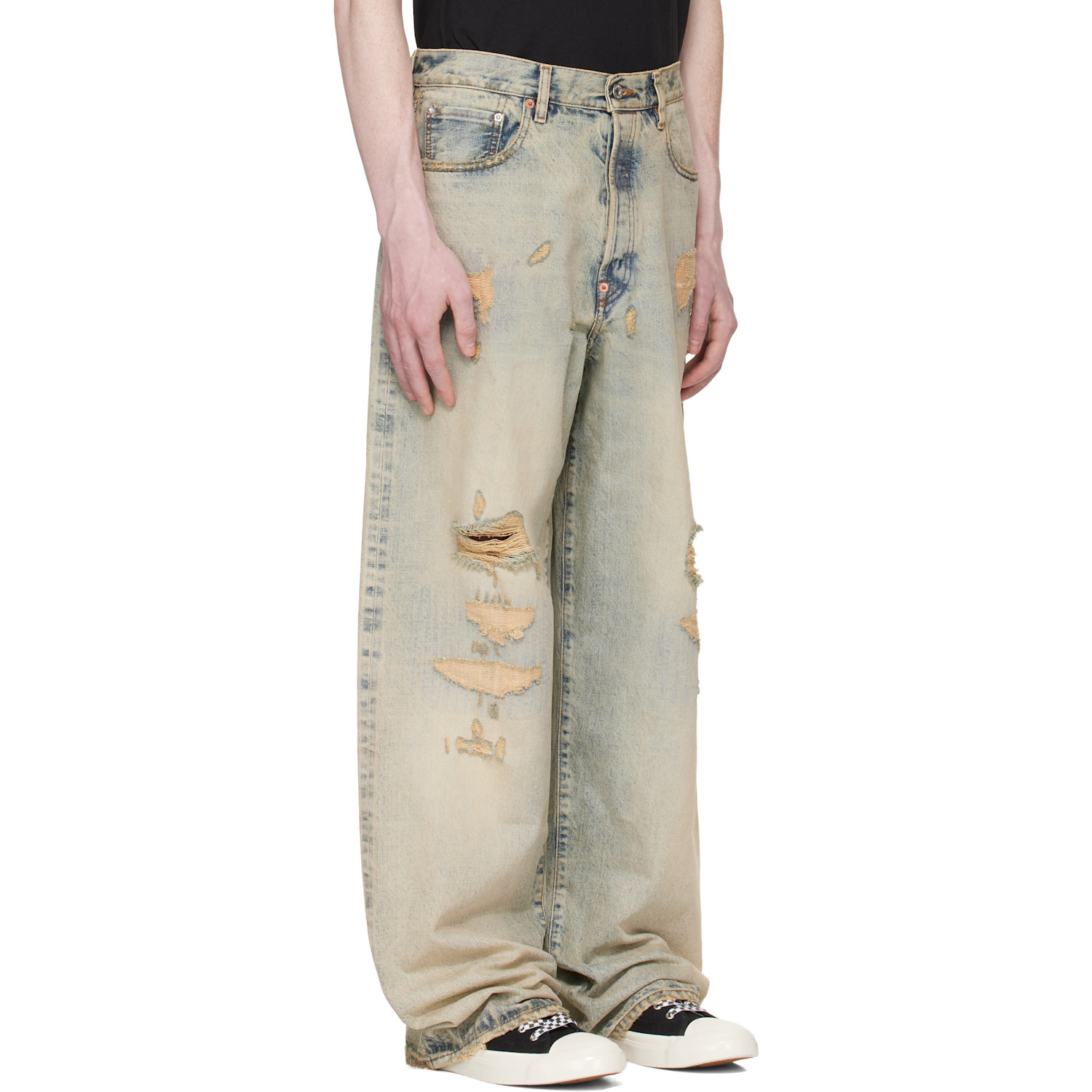  Kenzo Blue Kenzo Paris Turn Up Wide Fit Jeans 