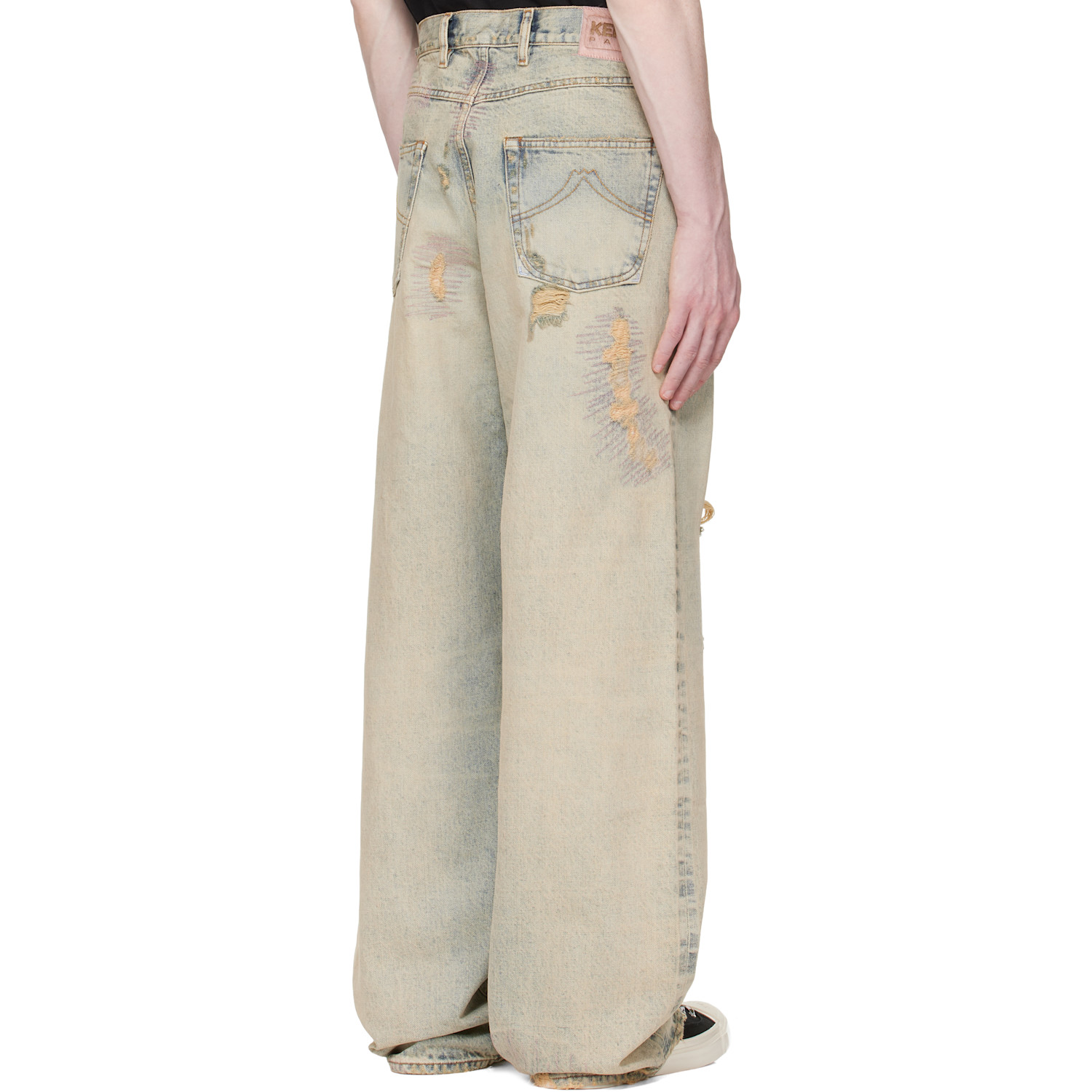  Kenzo Blue Kenzo Paris Turn Up Wide Fit Jeans 
