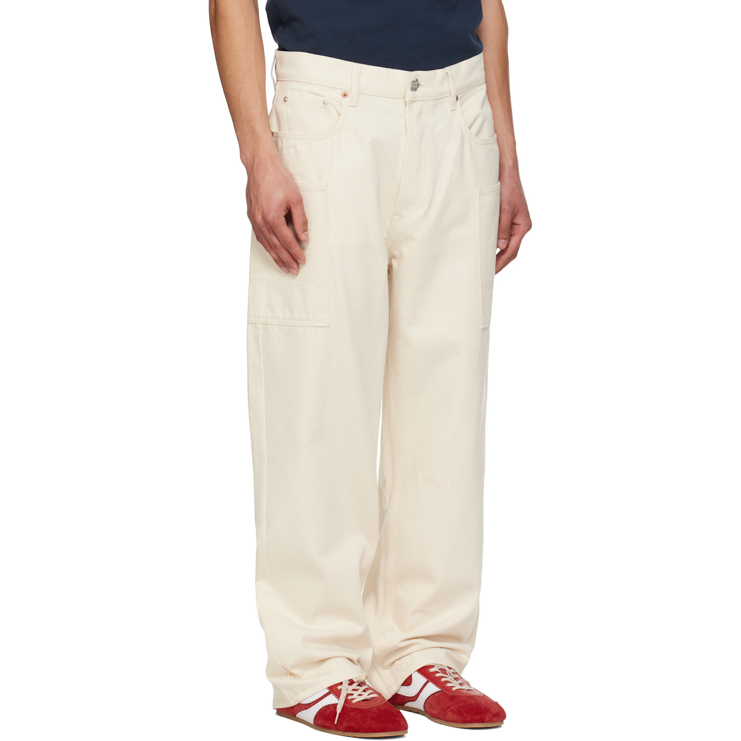  Kenzo Off-white Kenzo Paris Cargo Monkey Fit Jeans 