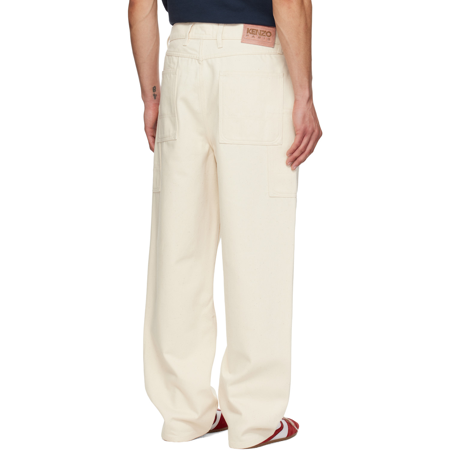  Kenzo Off-white Kenzo Paris Cargo Monkey Fit Jeans 