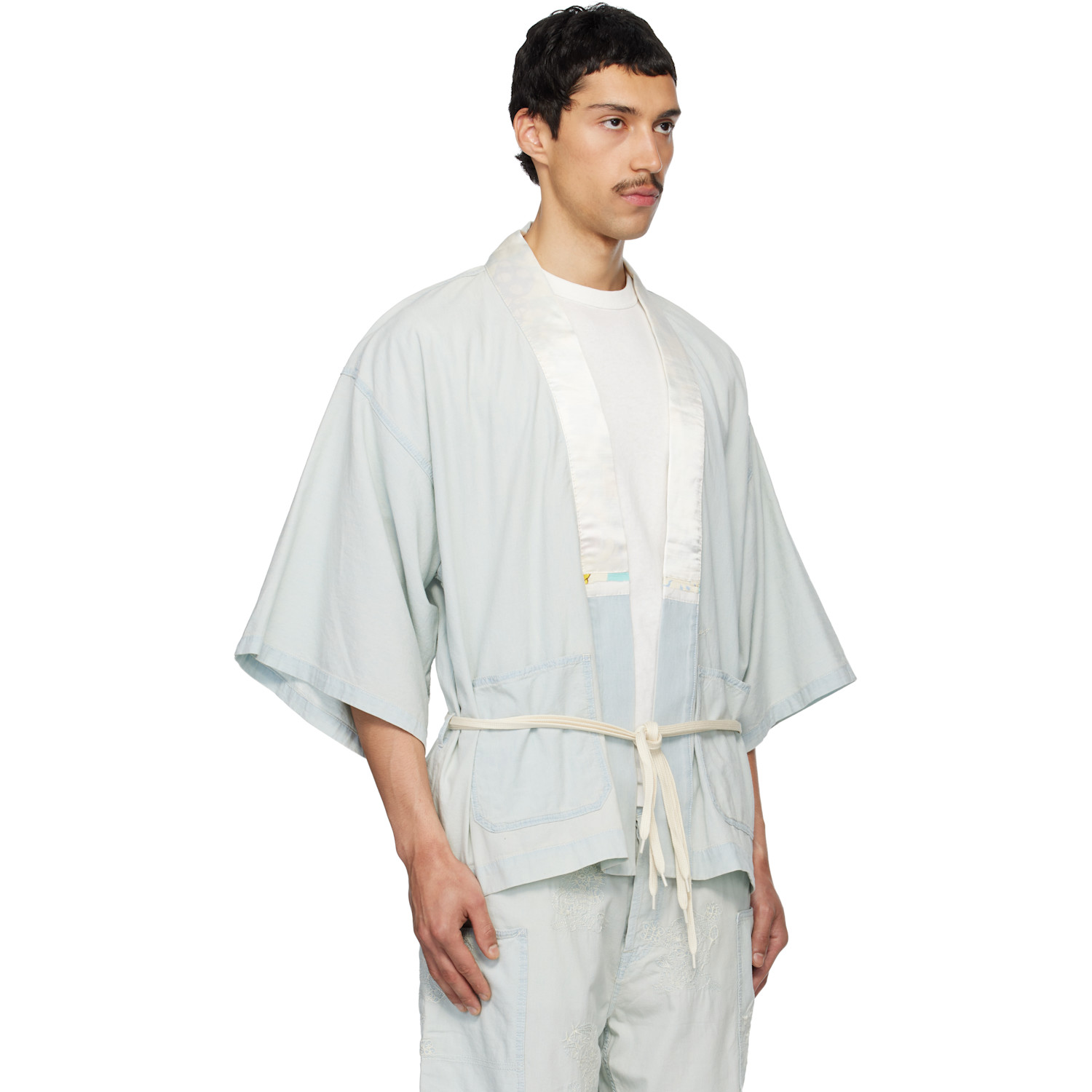  Kenzo Blue Kenzo Paris Oversized Kimono Shirt 
