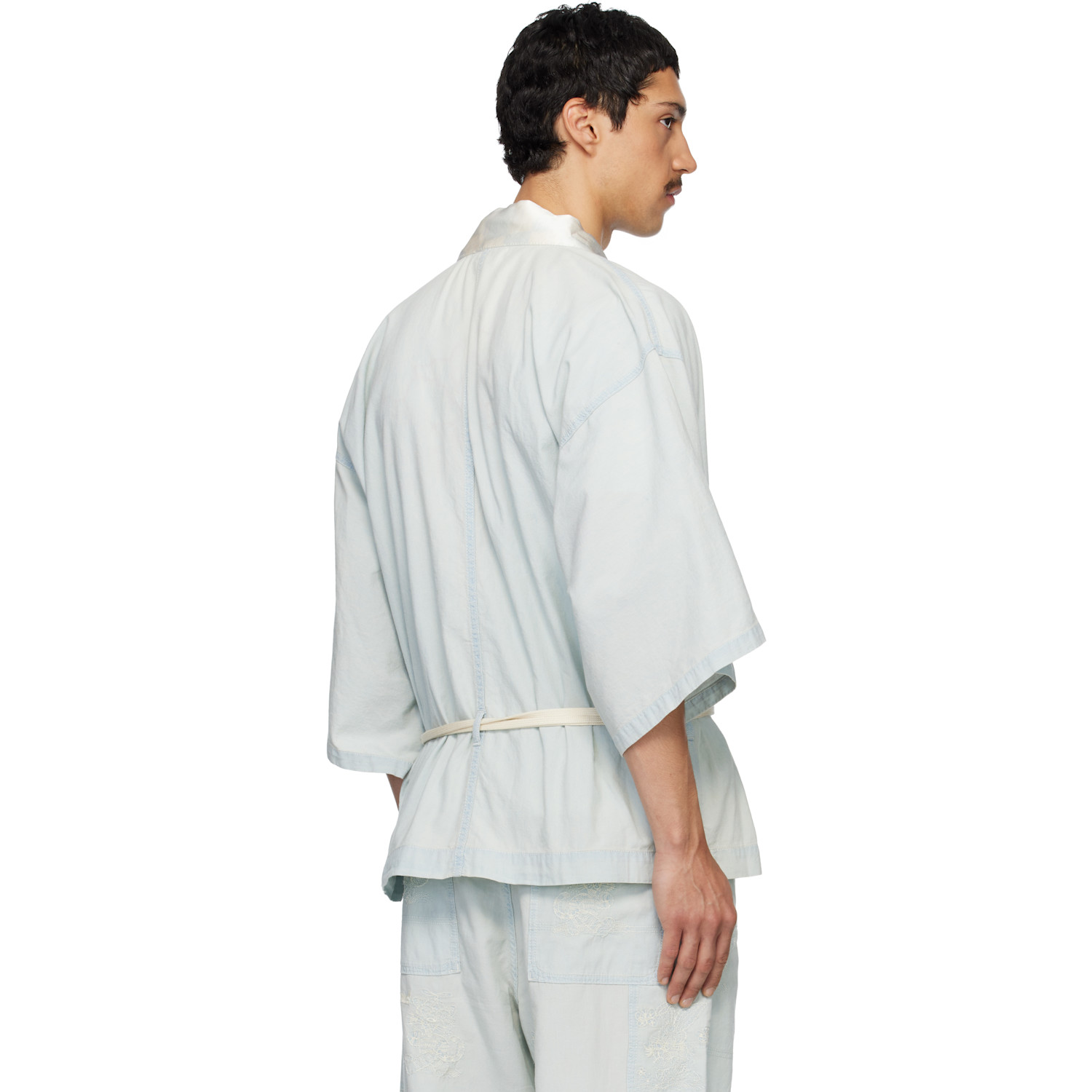  Kenzo Blue Kenzo Paris Oversized Kimono Shirt 