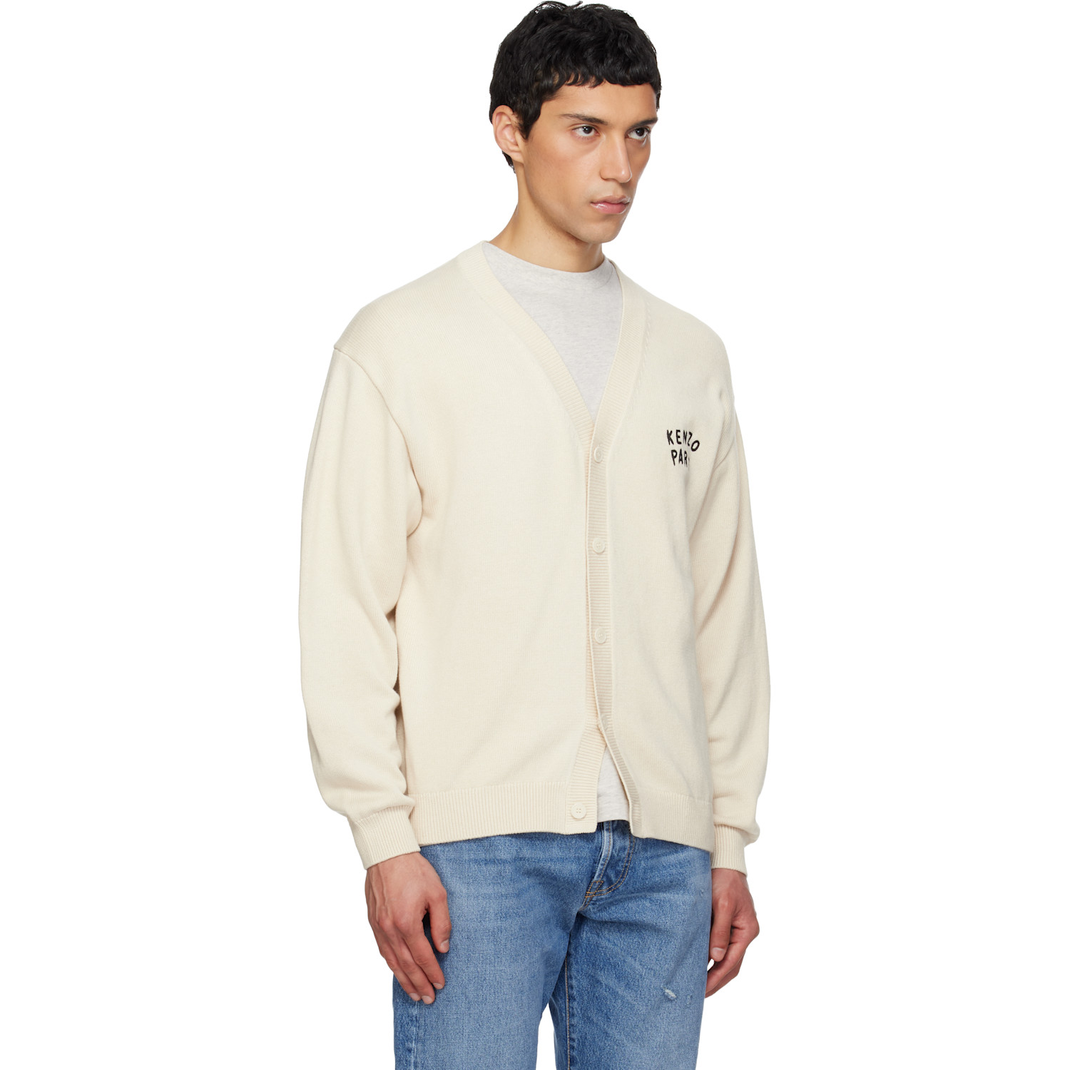  Kenzo Off-white Kenzo Paris 'kenzo Boke Heart' Cardigan 