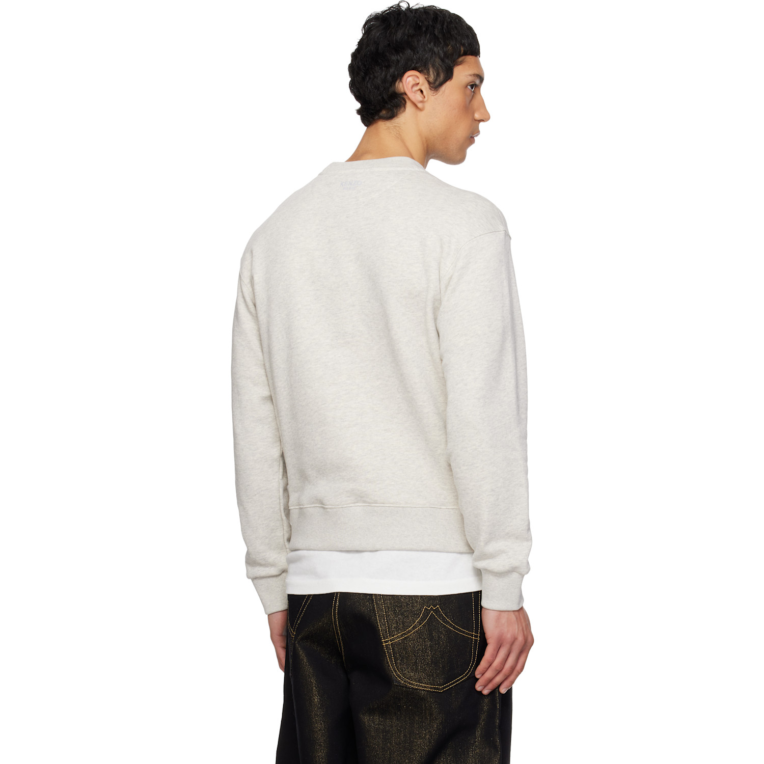  Kenzo Gray Kenzo Paris 'kenzo Wild Tiger' Embroidered Sweatshirt 