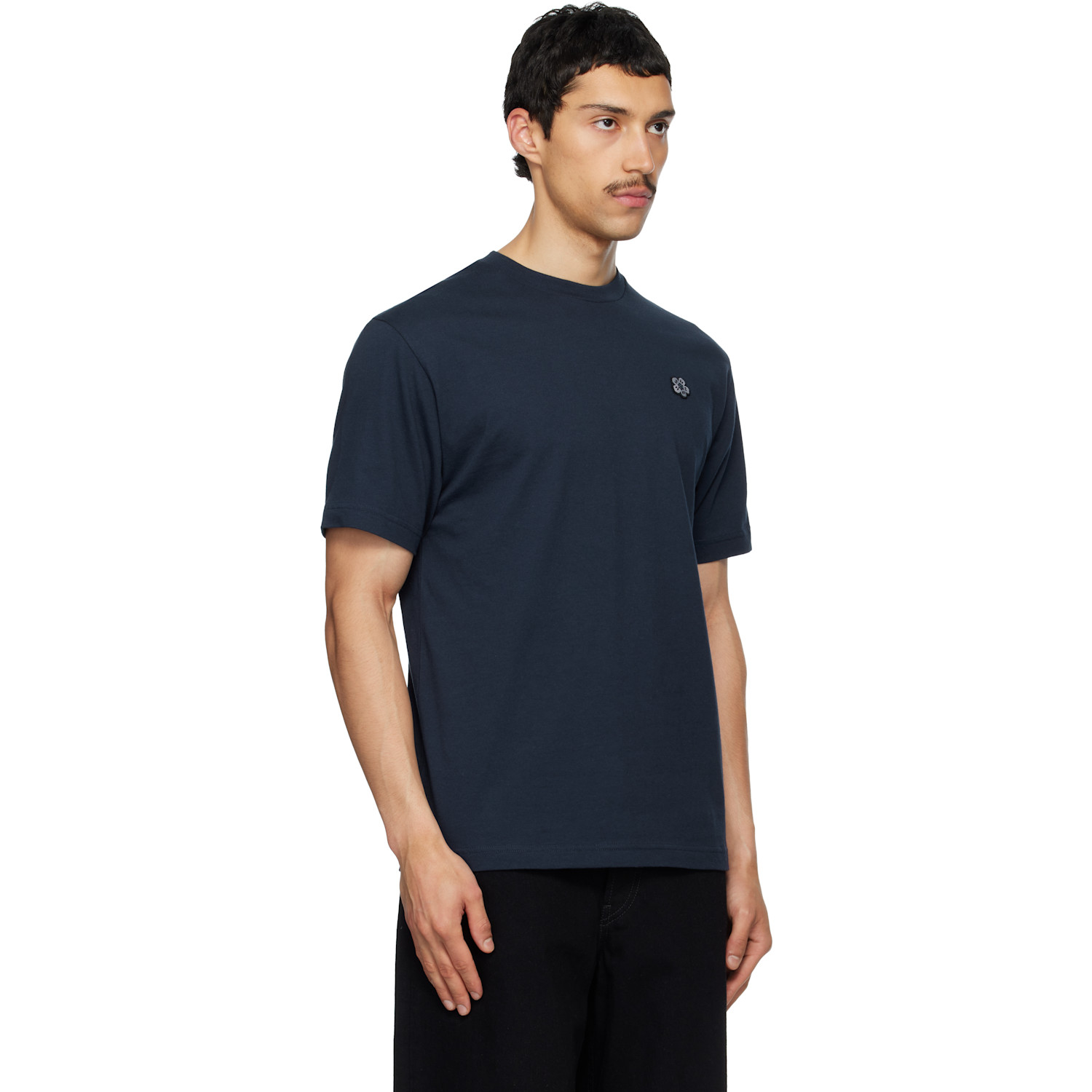  Kenzo Navy Kenzo Paris 'boke Flower' Embroidered T-shirt 