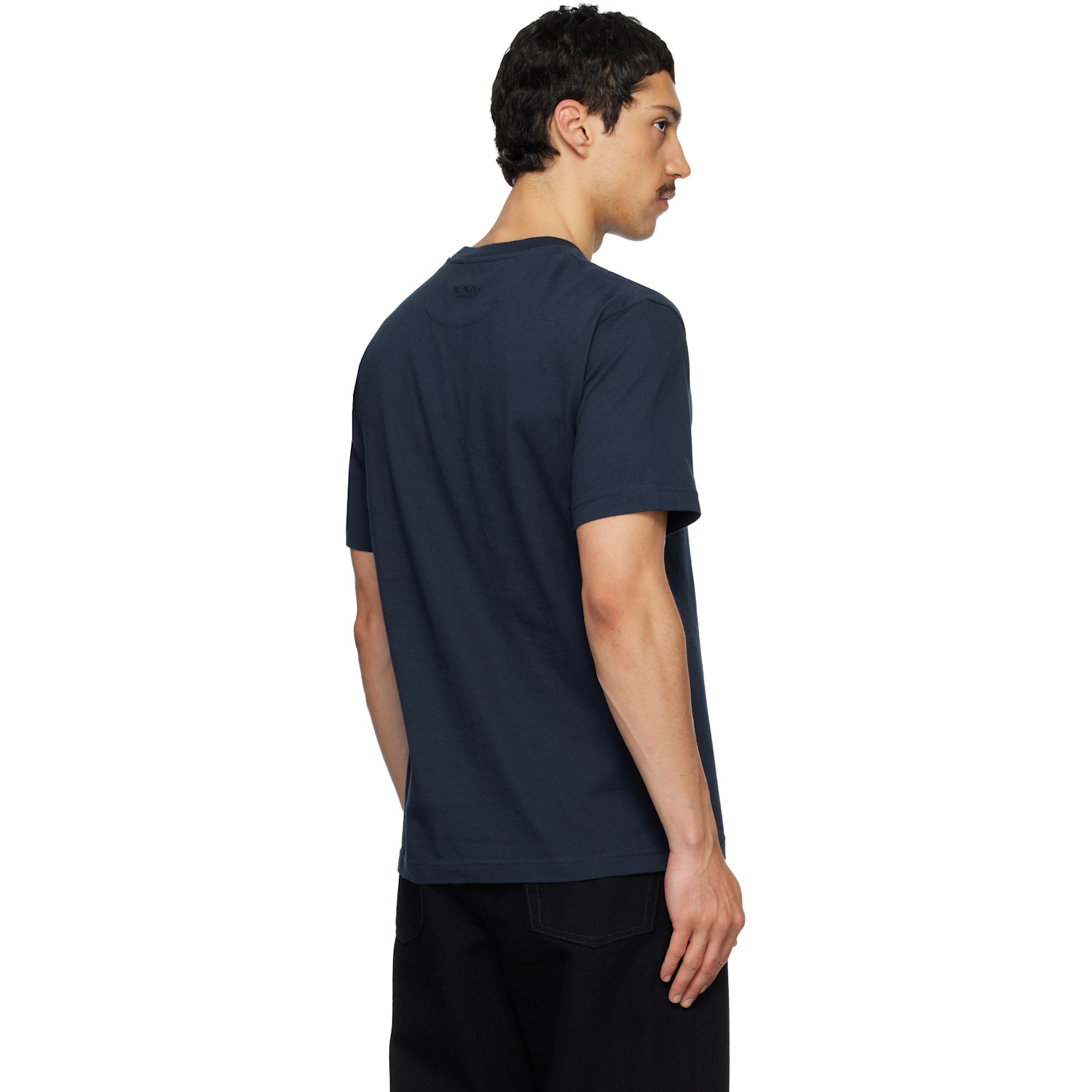  Kenzo Navy Kenzo Paris 'boke Flower' Embroidered T-shirt 