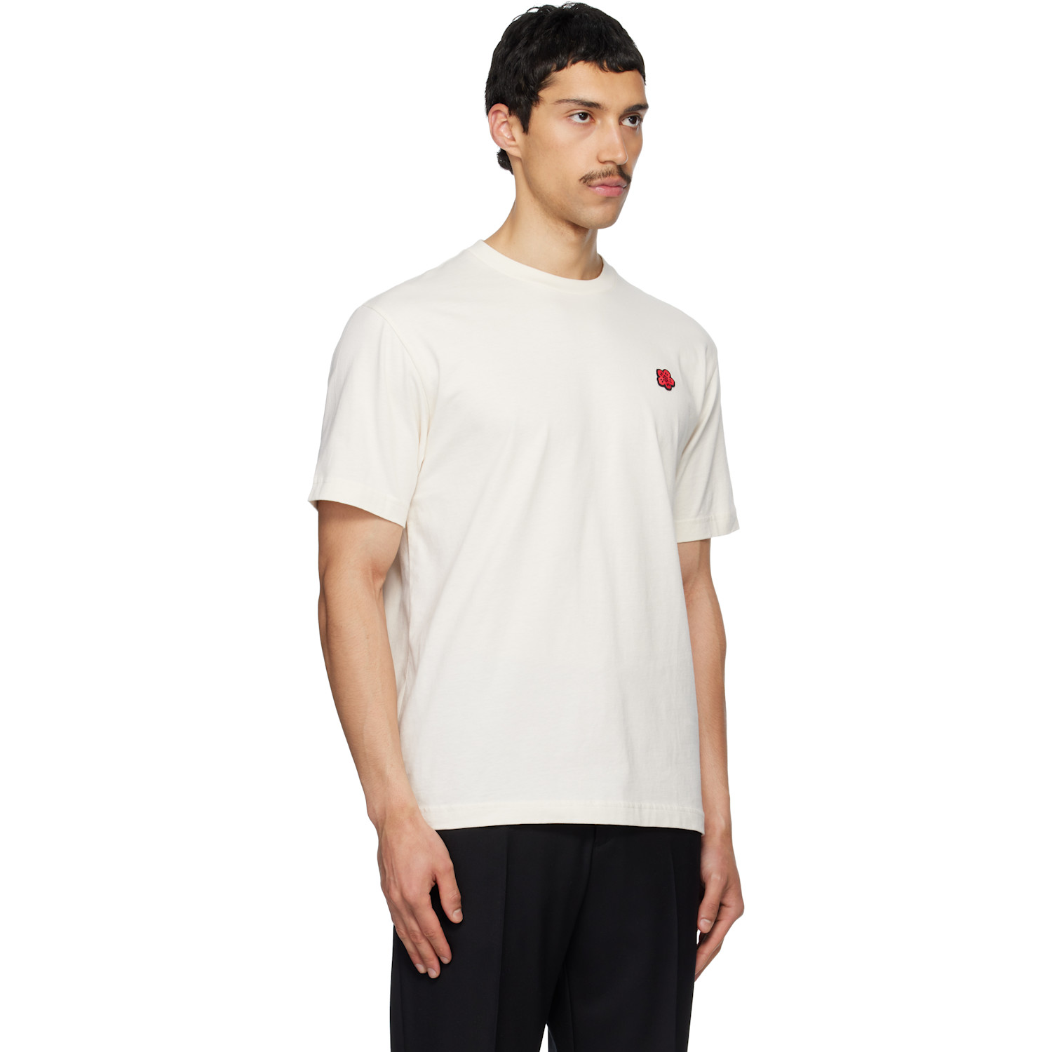  Kenzo Off-white Kenzo Paris 'boke Flower' Embroidered T-shirt 