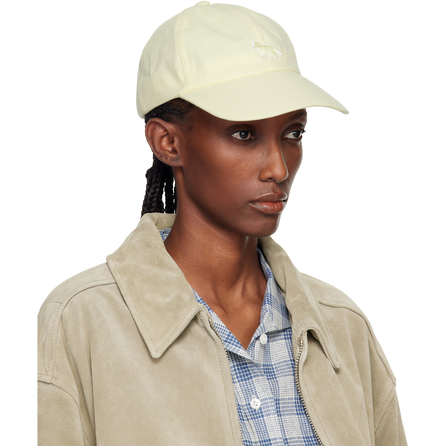  Maison Kitsuné Yellow Baby Fox Cap 