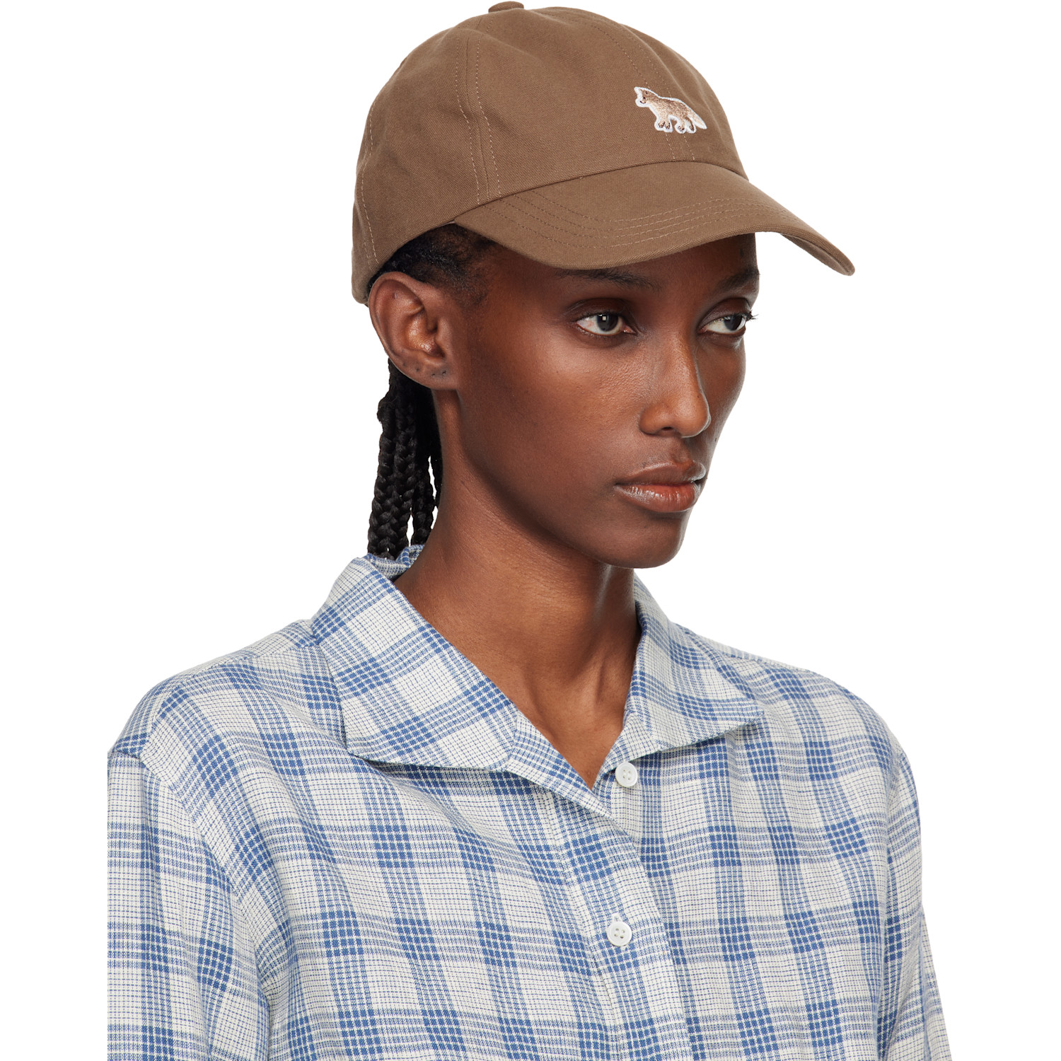  Maison Kitsuné Brown Baby Fox Cap 