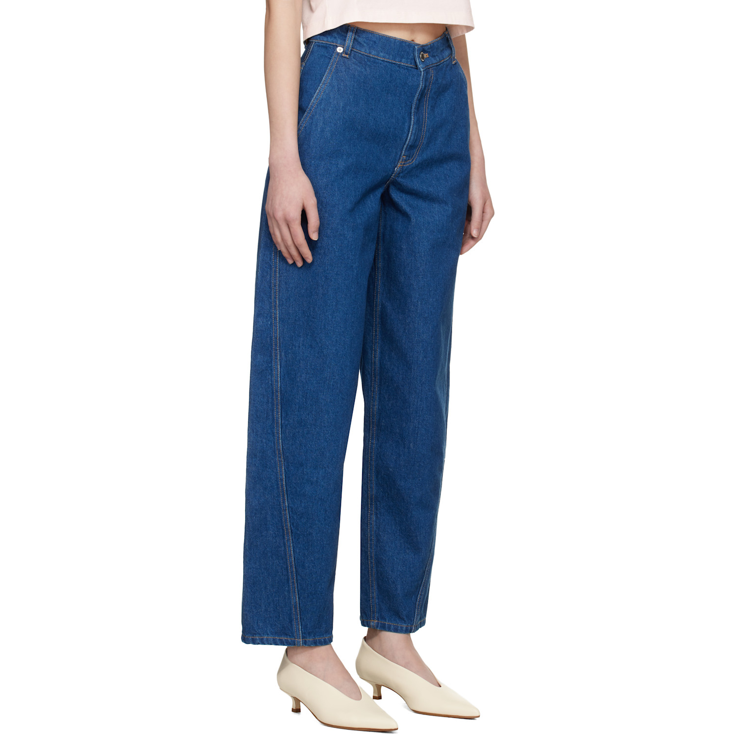  Maison Kitsuné Blue Tapered Jeans 