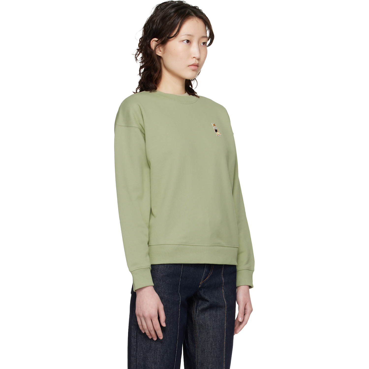  Maison Kitsuné Green Dressed Fox Comfort Sweatshirt 