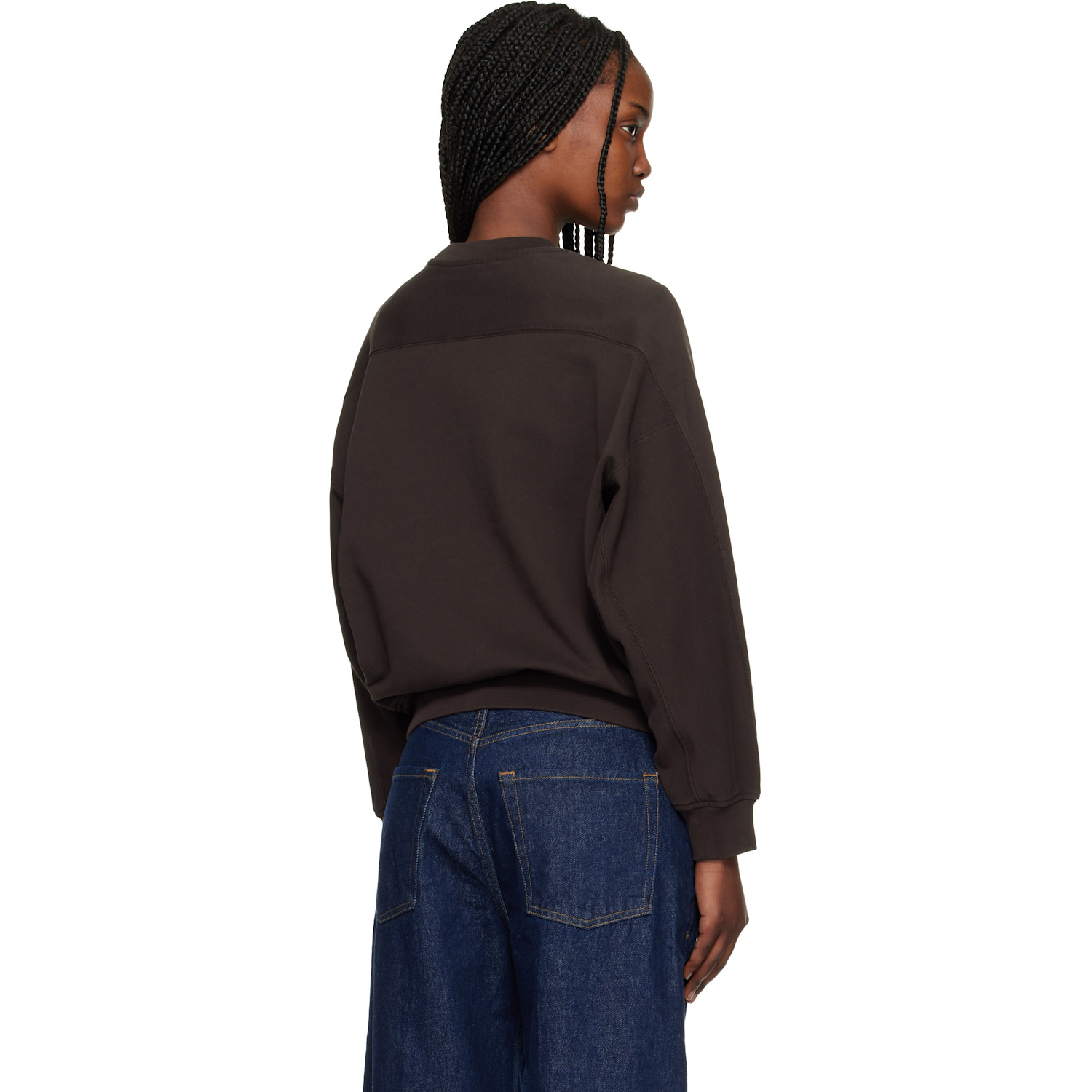  Maison Kitsuné Brown Baby Fox Open Pocket Sweatshirt 