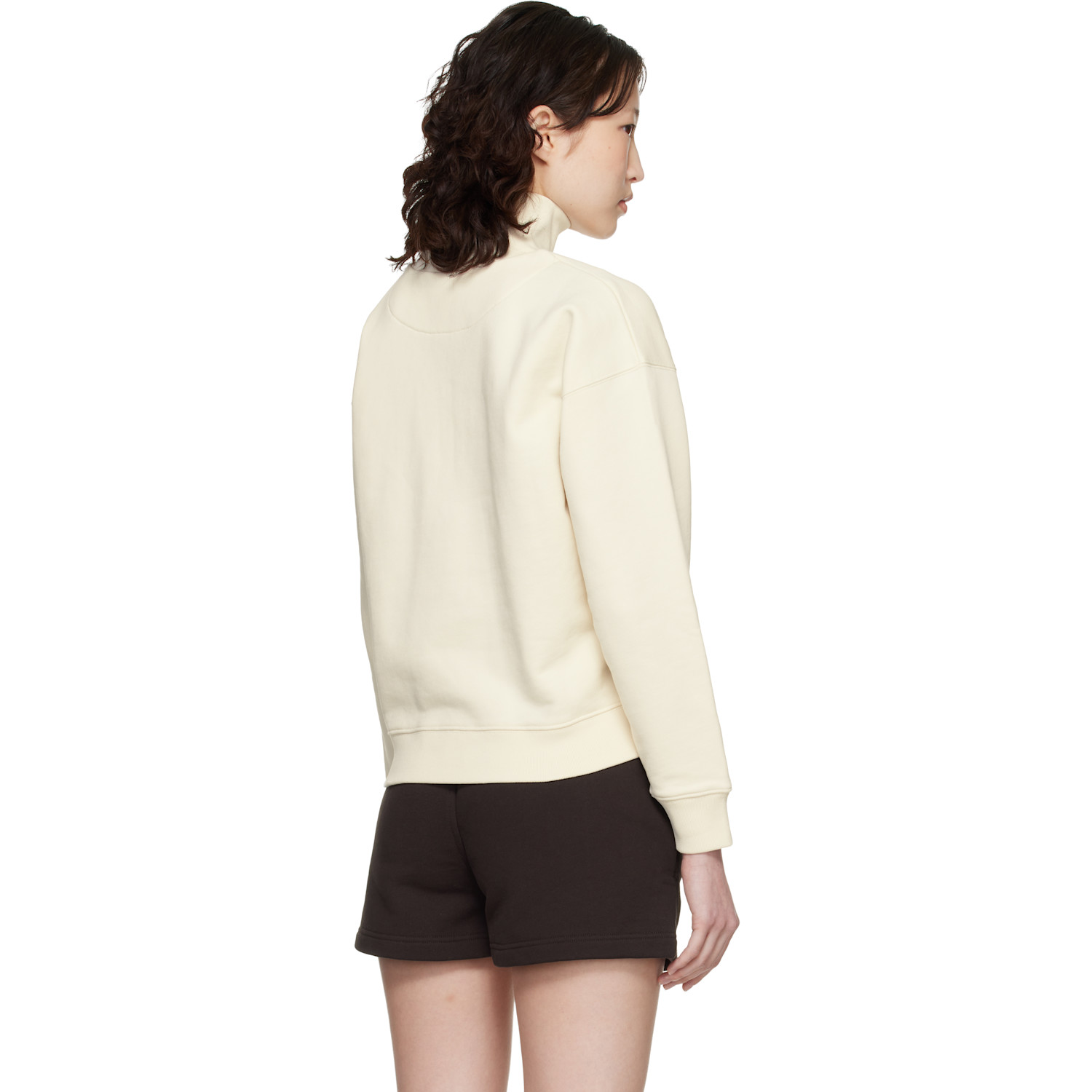  Maison Kitsuné Off-white Baby Fox Half Zip Sweatshirt 
