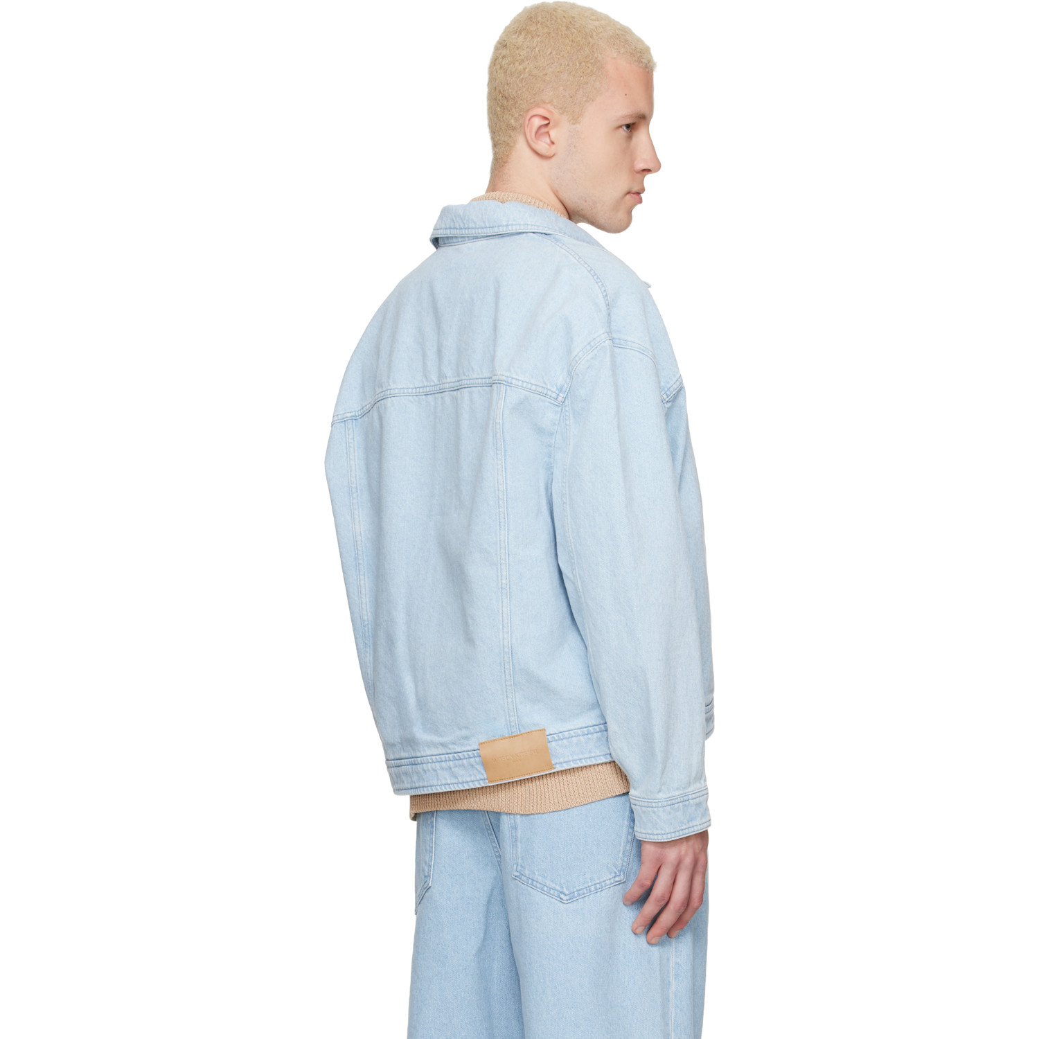  Maison Kitsuné Blue Zipped Denim Jacket 