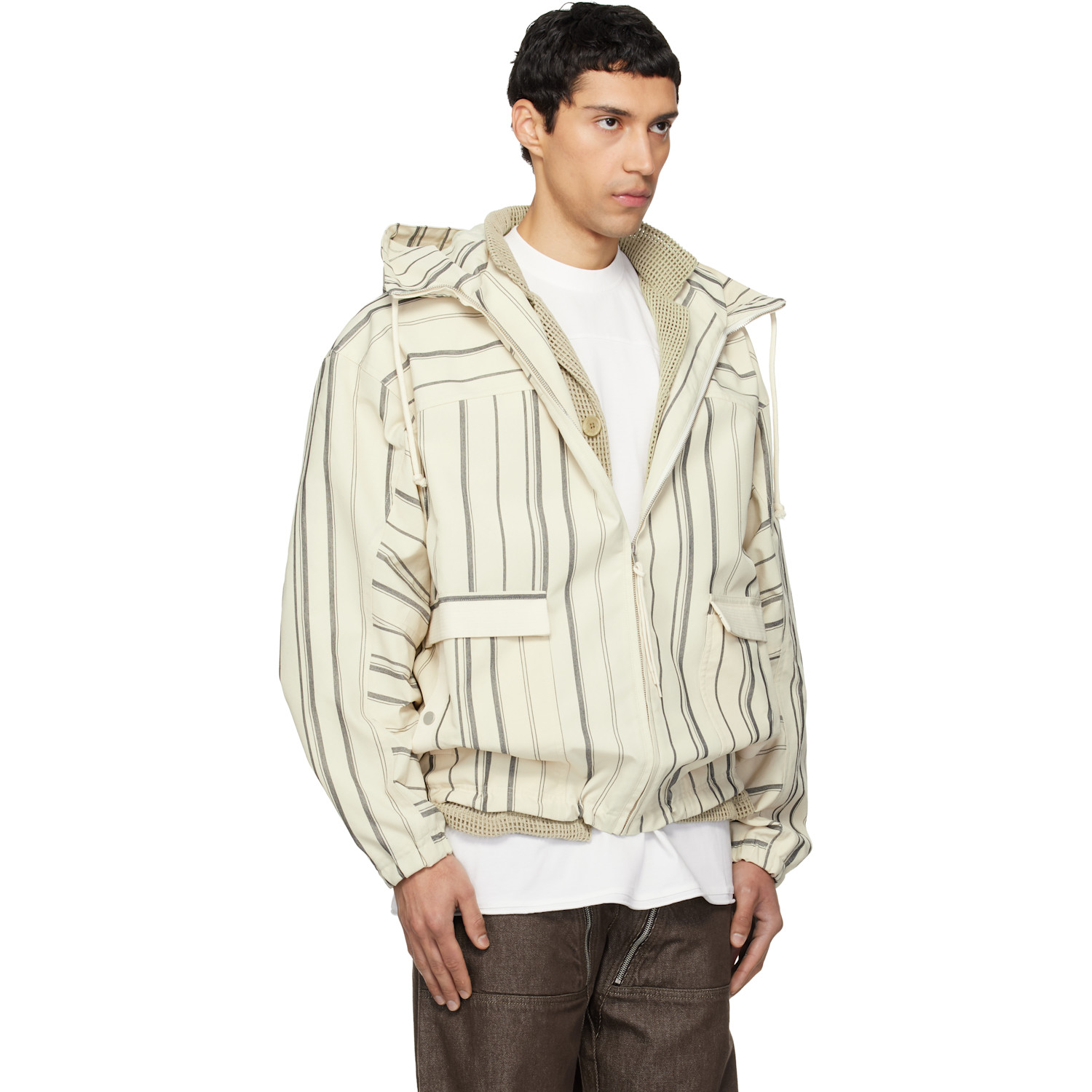  Mordecai Beige Windbreaker Jacket 