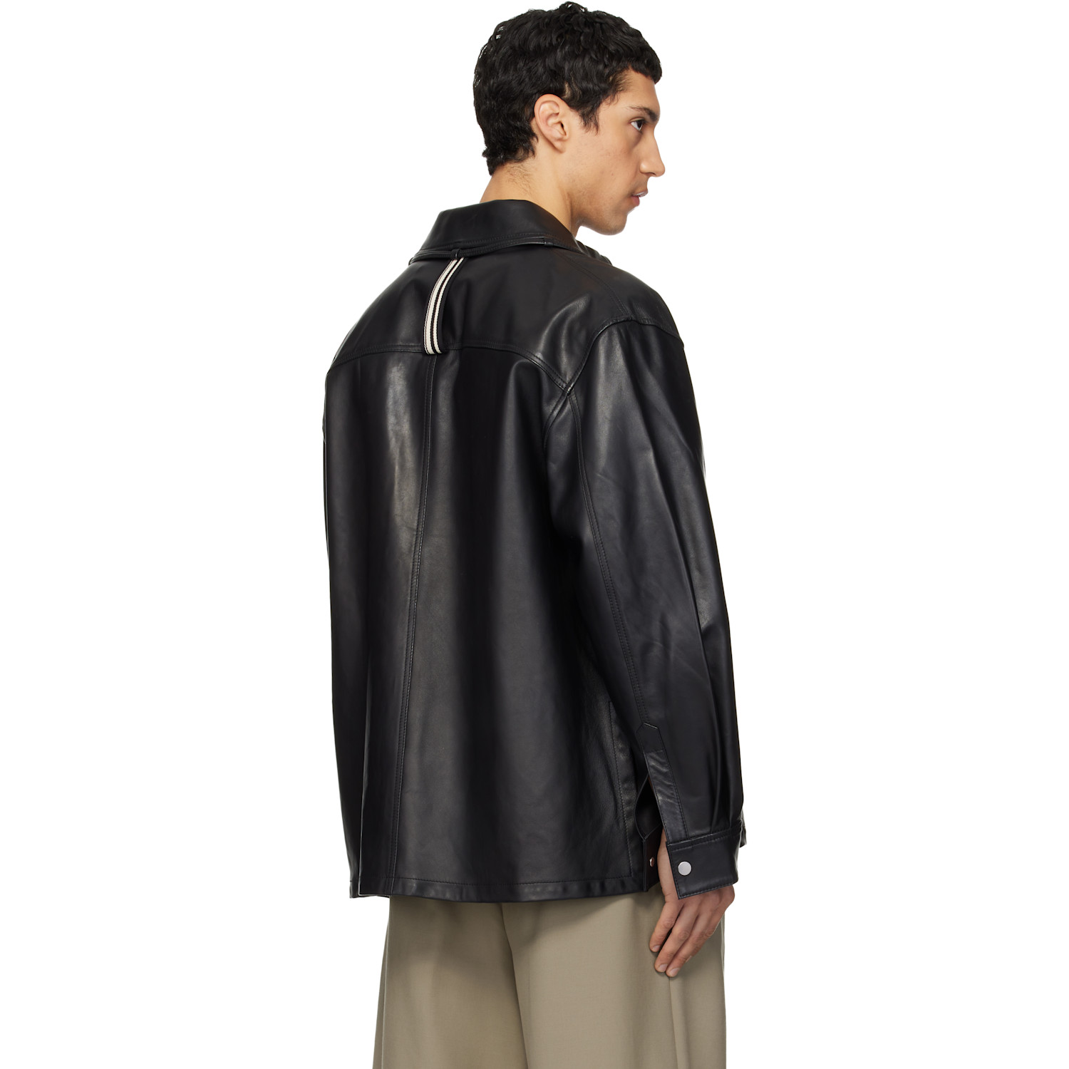  Mordecai Black Overshirt Leather Jacket 
