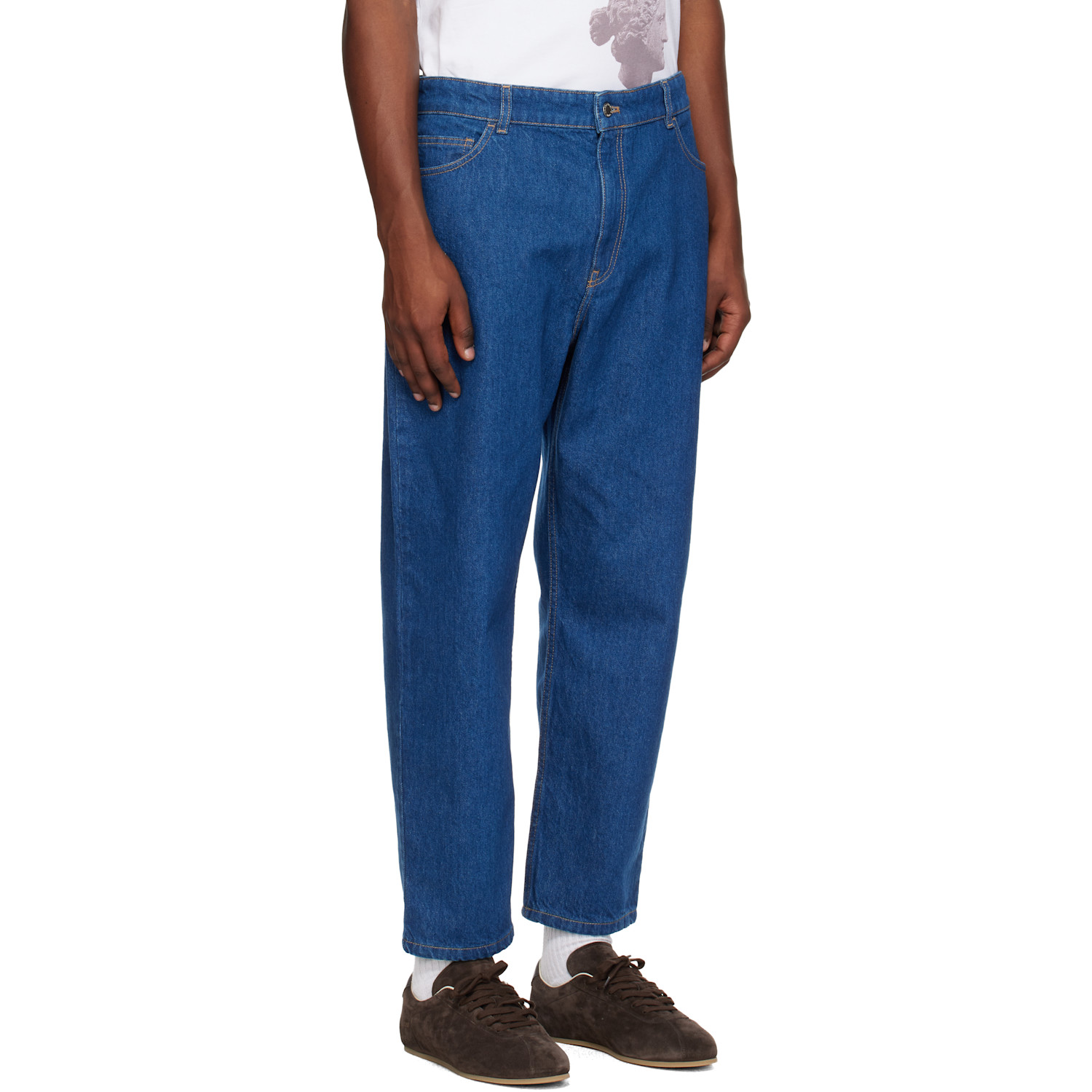  Maison Kitsuné Blue Tapered Jeans 