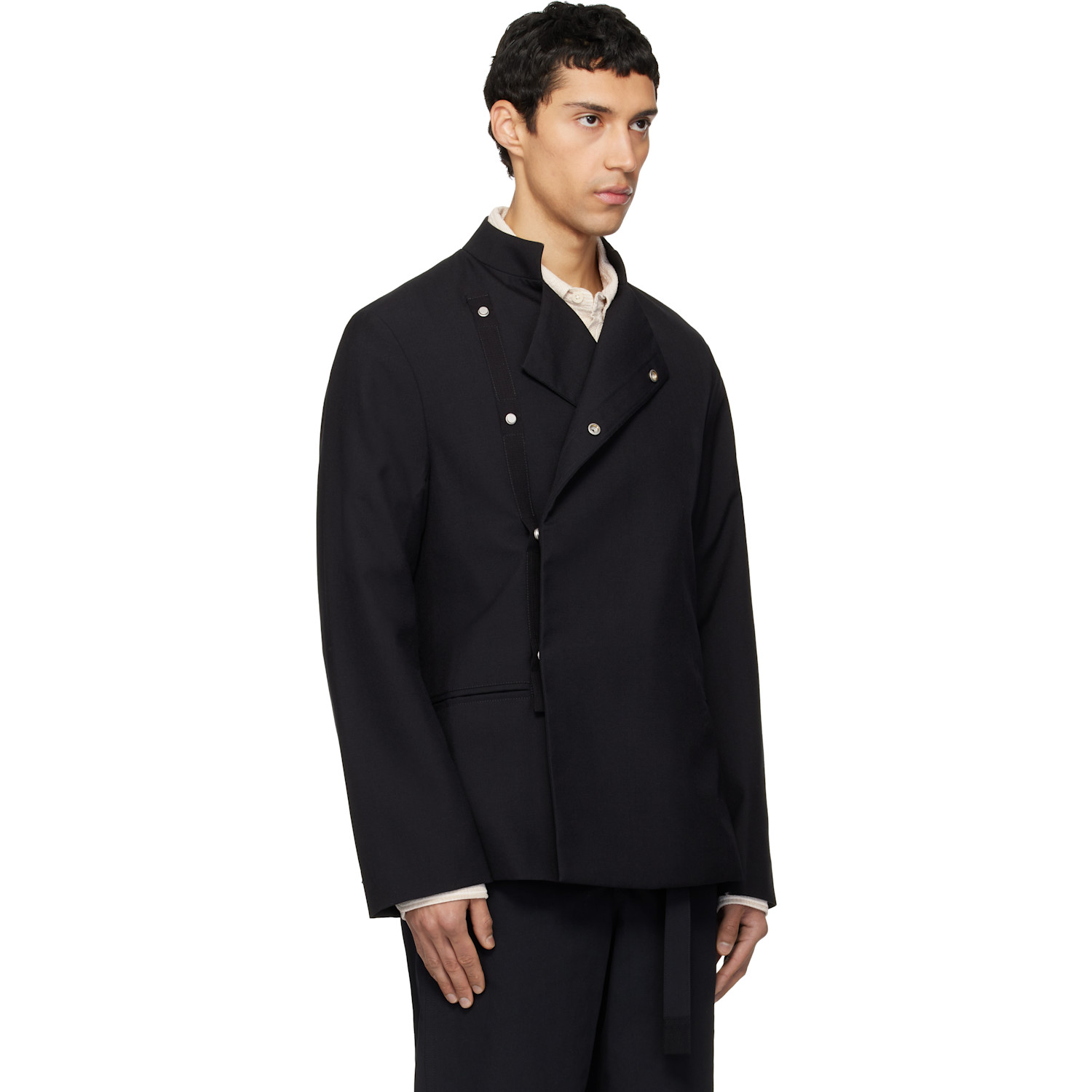  Mordecai Black Double Breast Blazer 