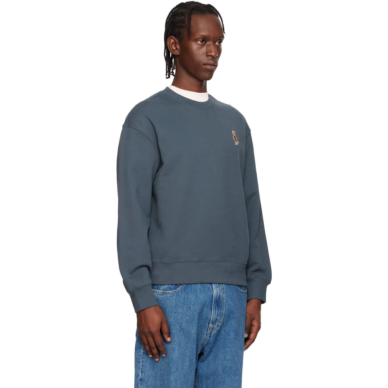  Maison Kitsuné Blue Dressed Fox Comfort Sweatshirt 