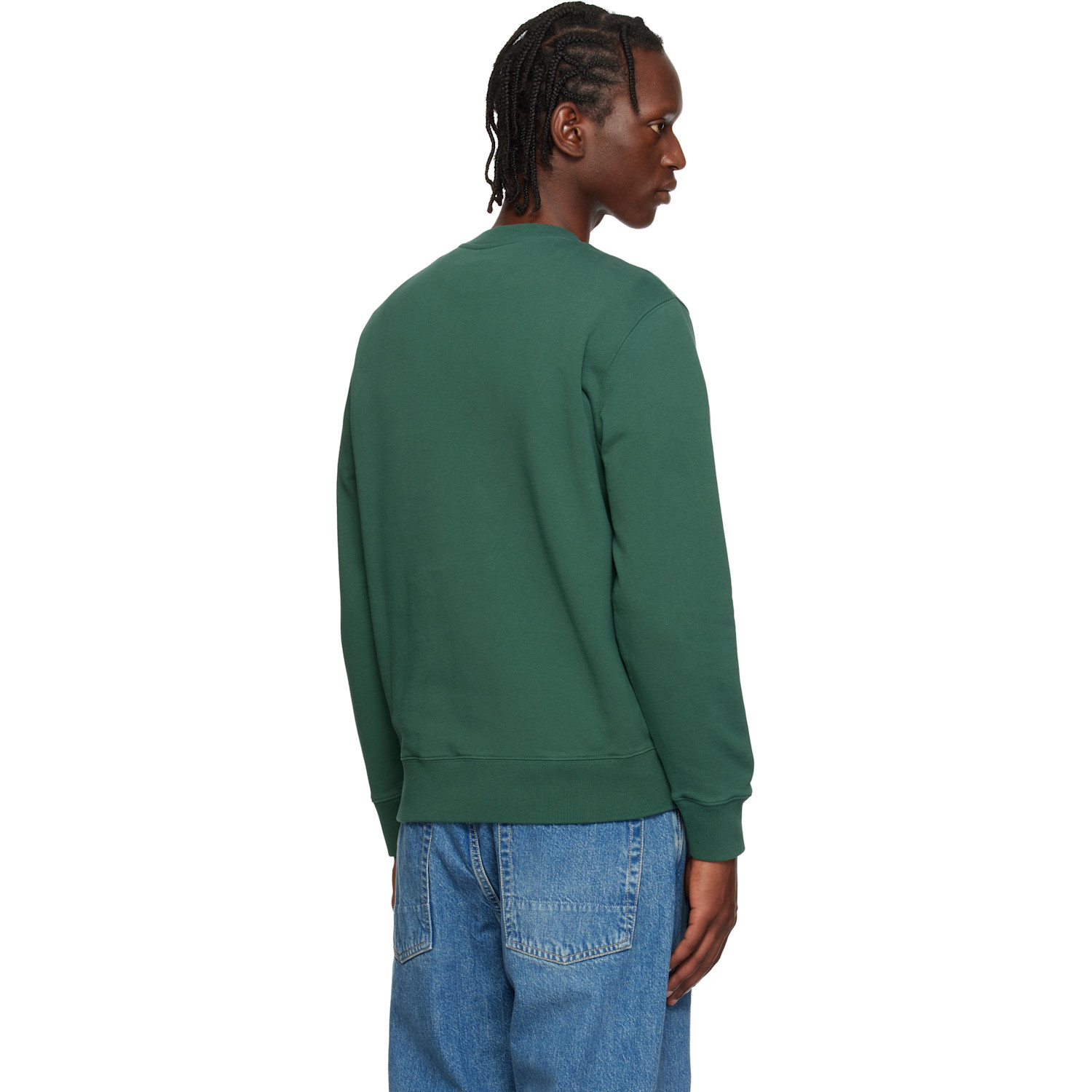  Maison Kitsuné Green Fox Head Regular Sweatshirt 