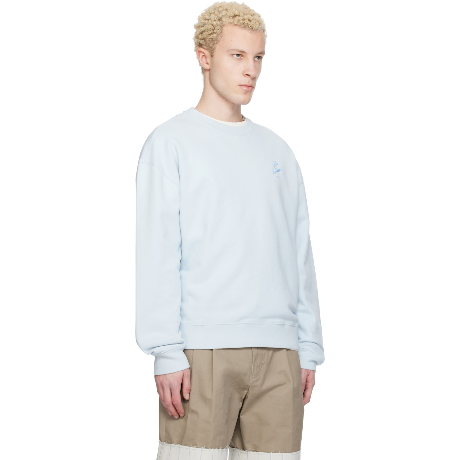  Maison Kitsuné Blue 'café Kitsuné' Relax Sweatshirt 