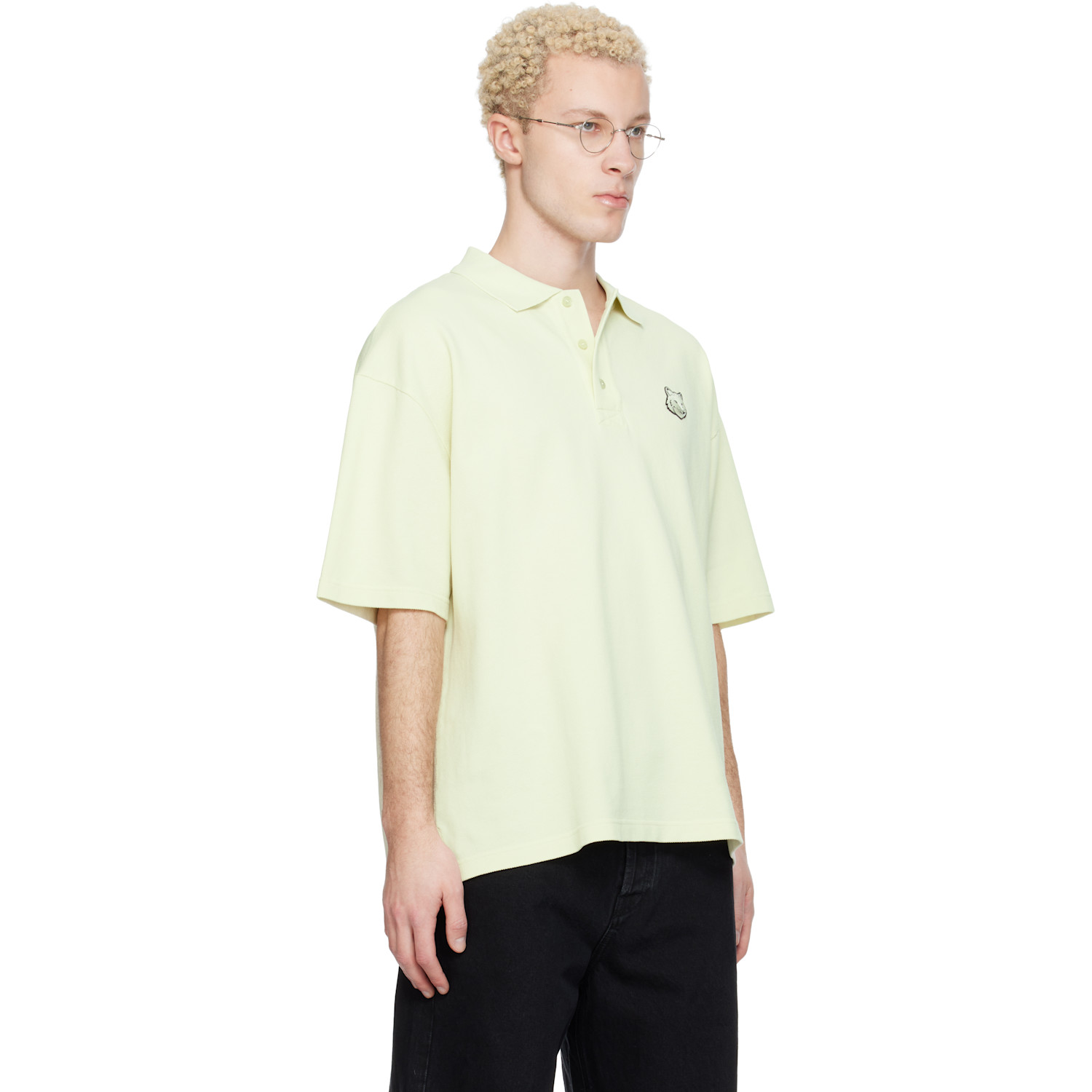  Maison Kitsuné Green Fox Head Oversize Polo 