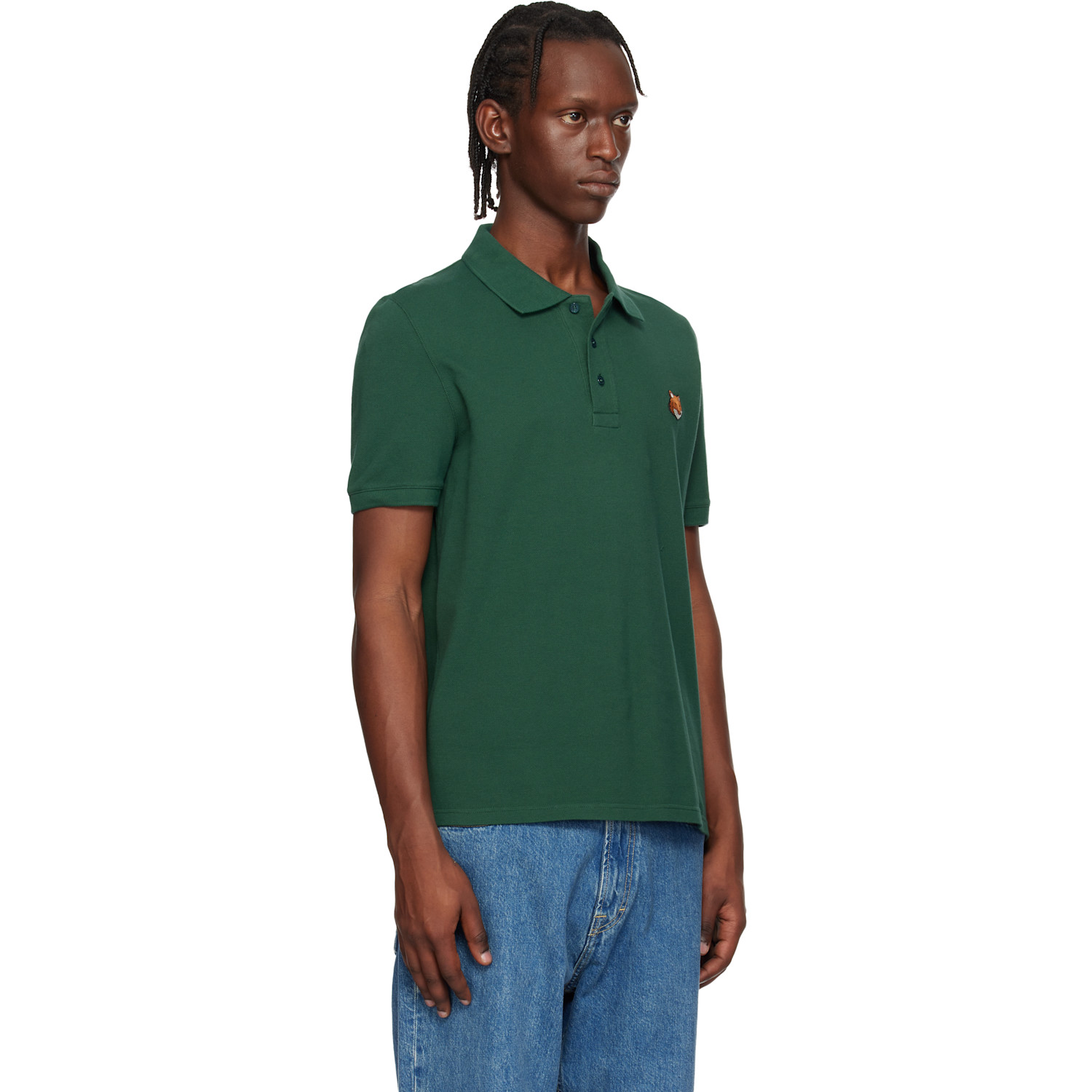  Maison Kitsuné Green Fox Head Regular Polo 