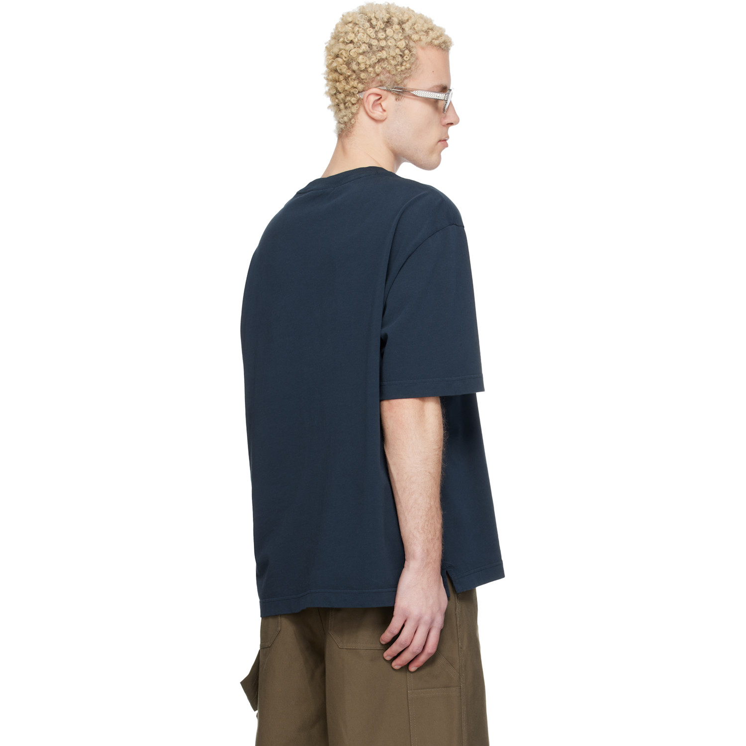  Maison Kitsuné Navy Fox Head Oversize T-shirt 