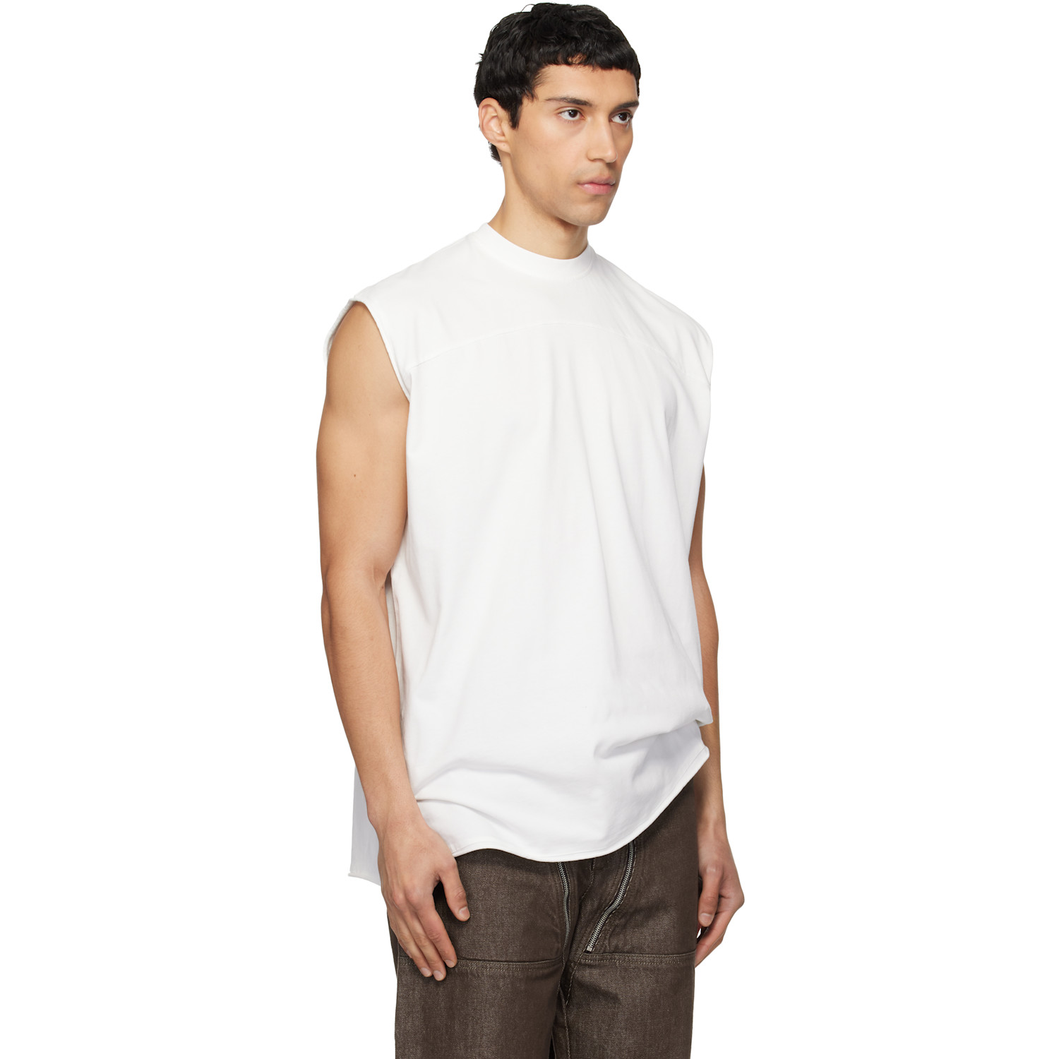  Mordecai White Muscle Tank Top 
