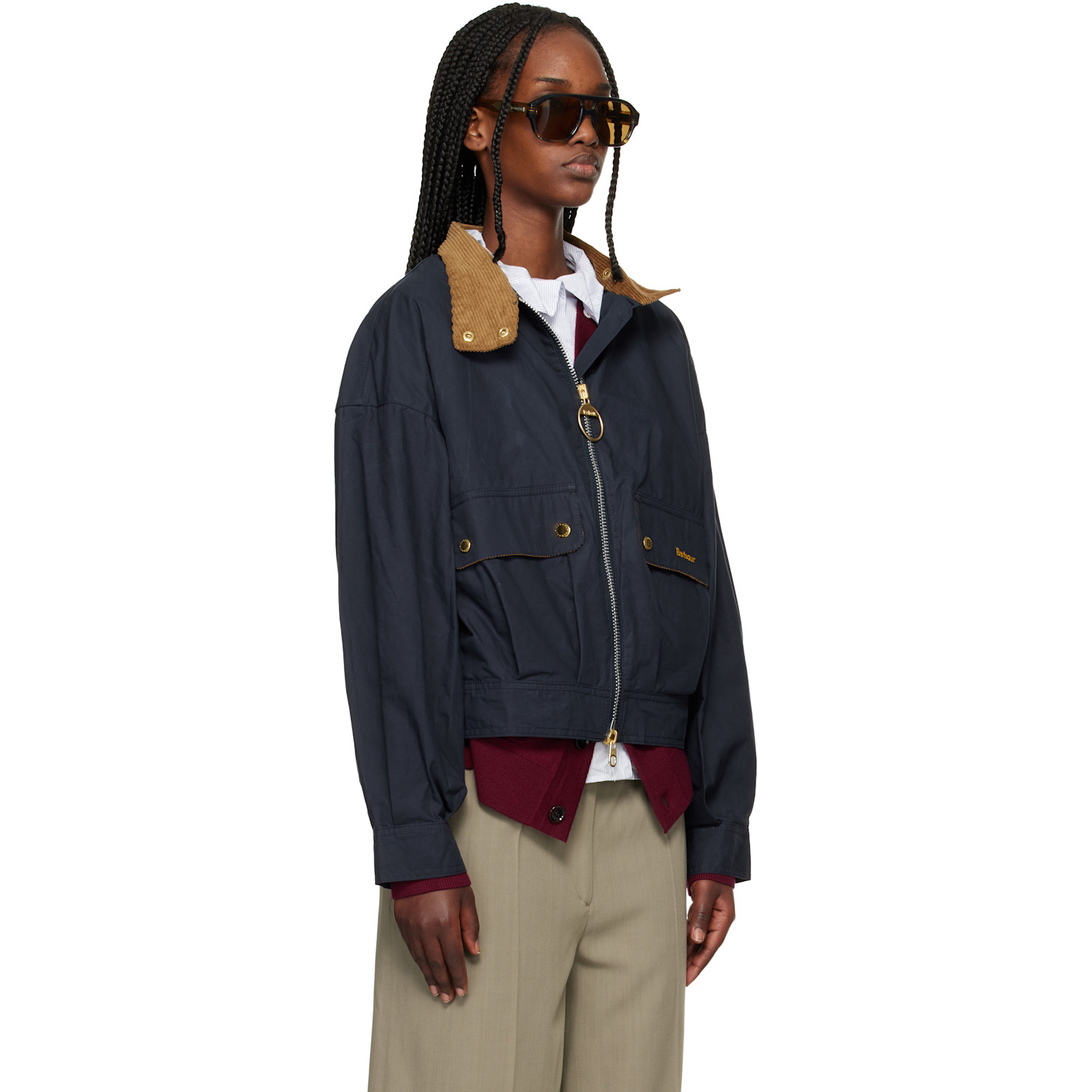  Barbour Navy Blackthorn Casual Jacket 