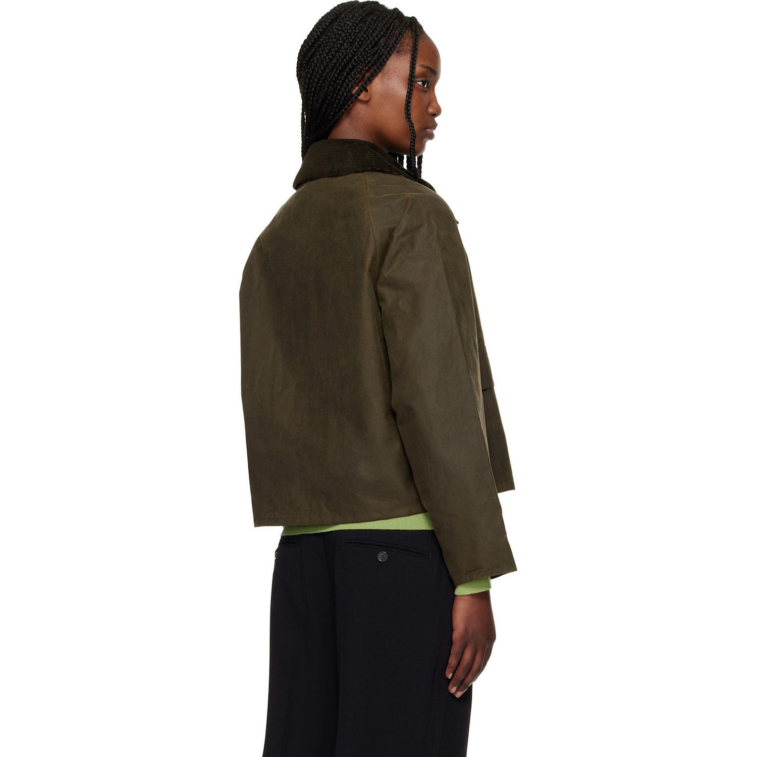  Barbour Khaki Spey Slim Waxed Jacket 
