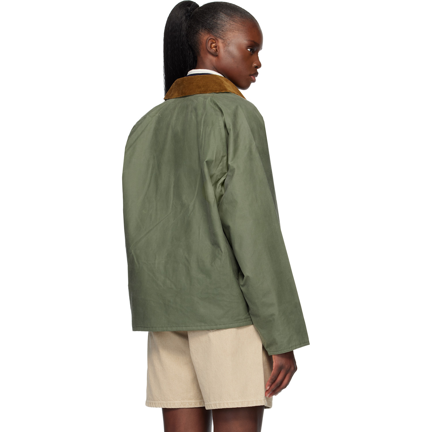  Barbour Green Transport Waxed Jacket 